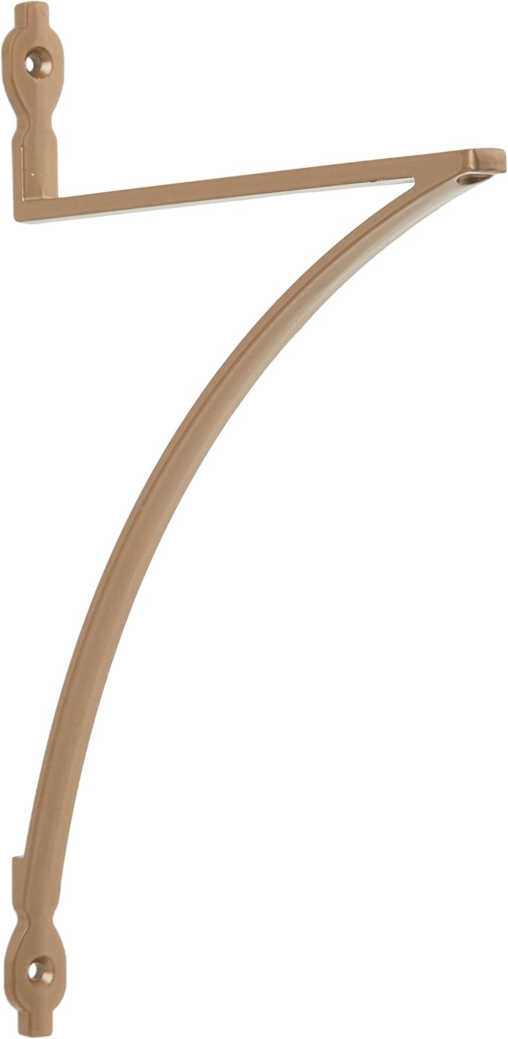 ShelfMade Lewiston Decorative Shelf Bracket, Satin Gold, 8inches