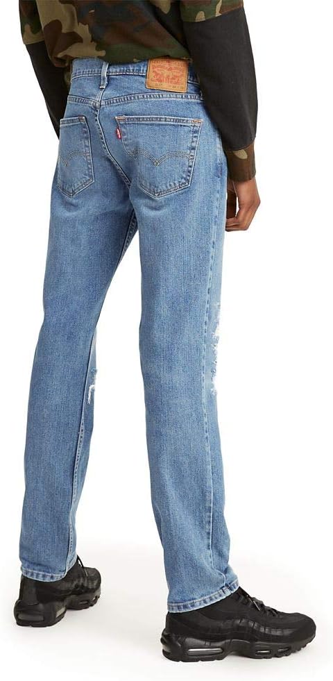 Levi's Men's Made in The Usa-511 Slim Fit Jean Standard 28W x 32L Wolf Pump the Jam- Destructed- Advanced Stretch
