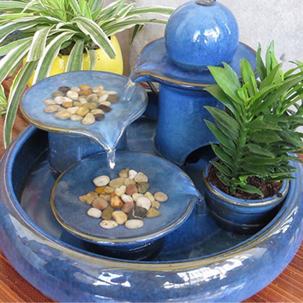Relajación Fuente de relajación sobremesa con Rueda Agua y humidificador Decorativo