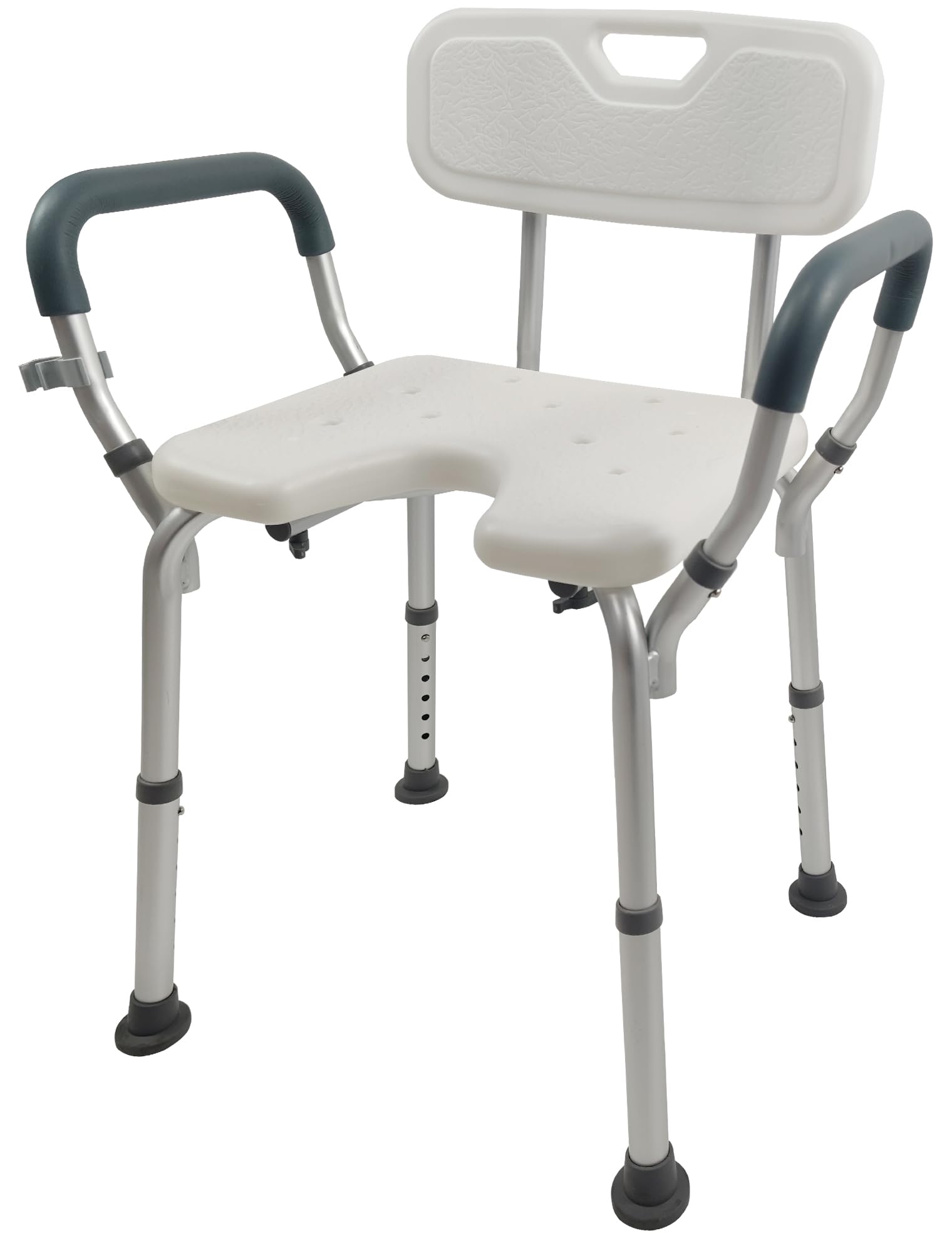 Shower Chair Seat with Arms and Back, Padded Handicap Shower Chair for Inside Shower, Adjustable Heavy Duty Shower Bench for Adults, Elderly and Disabled, Tool (Shower Chair)