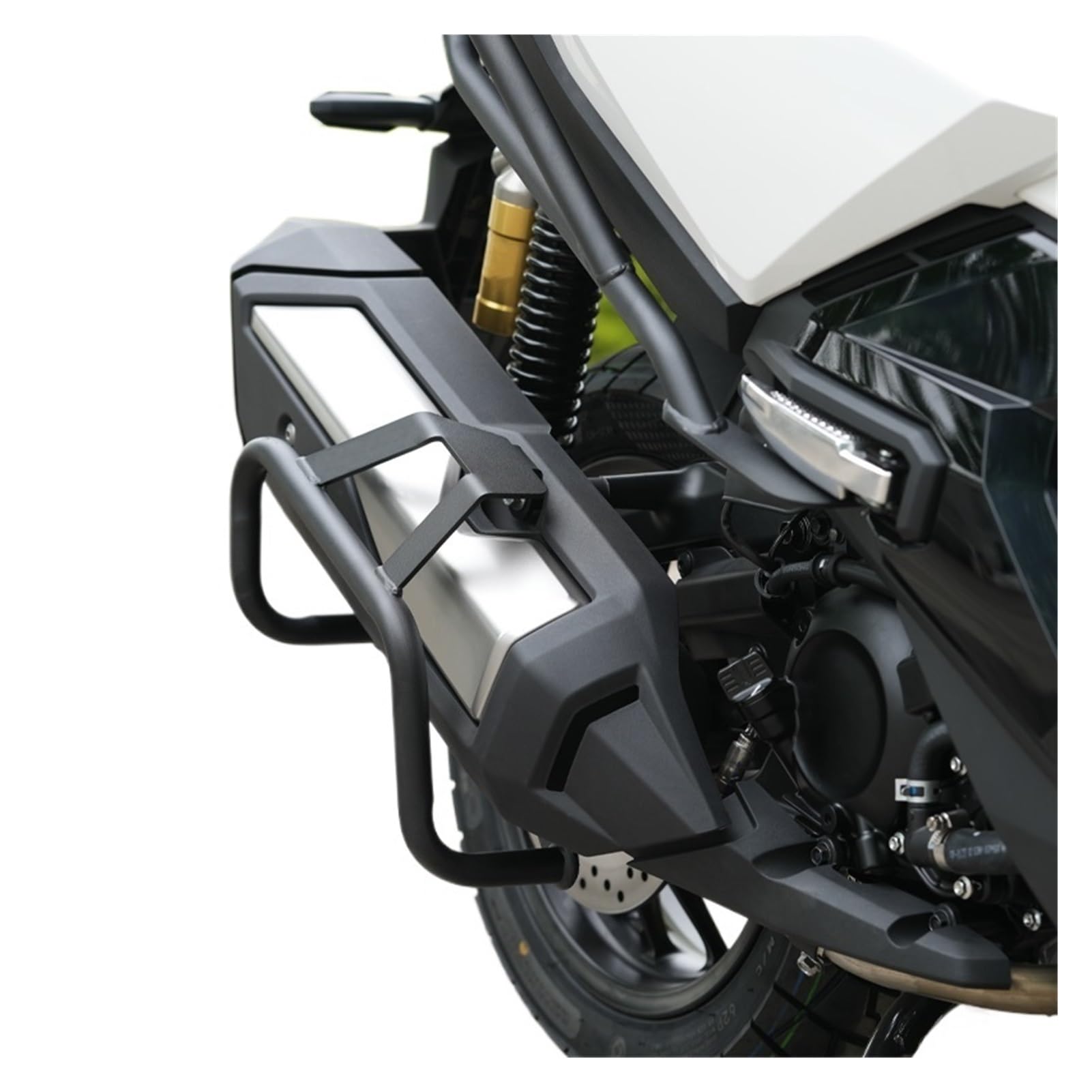 Compatibile con Honda ADV350 2021-2025 Protezione for scarico moto Barra di protezione Paraurti marmitta Gabbia for acrobazie Accessori dalle cadute(Black)