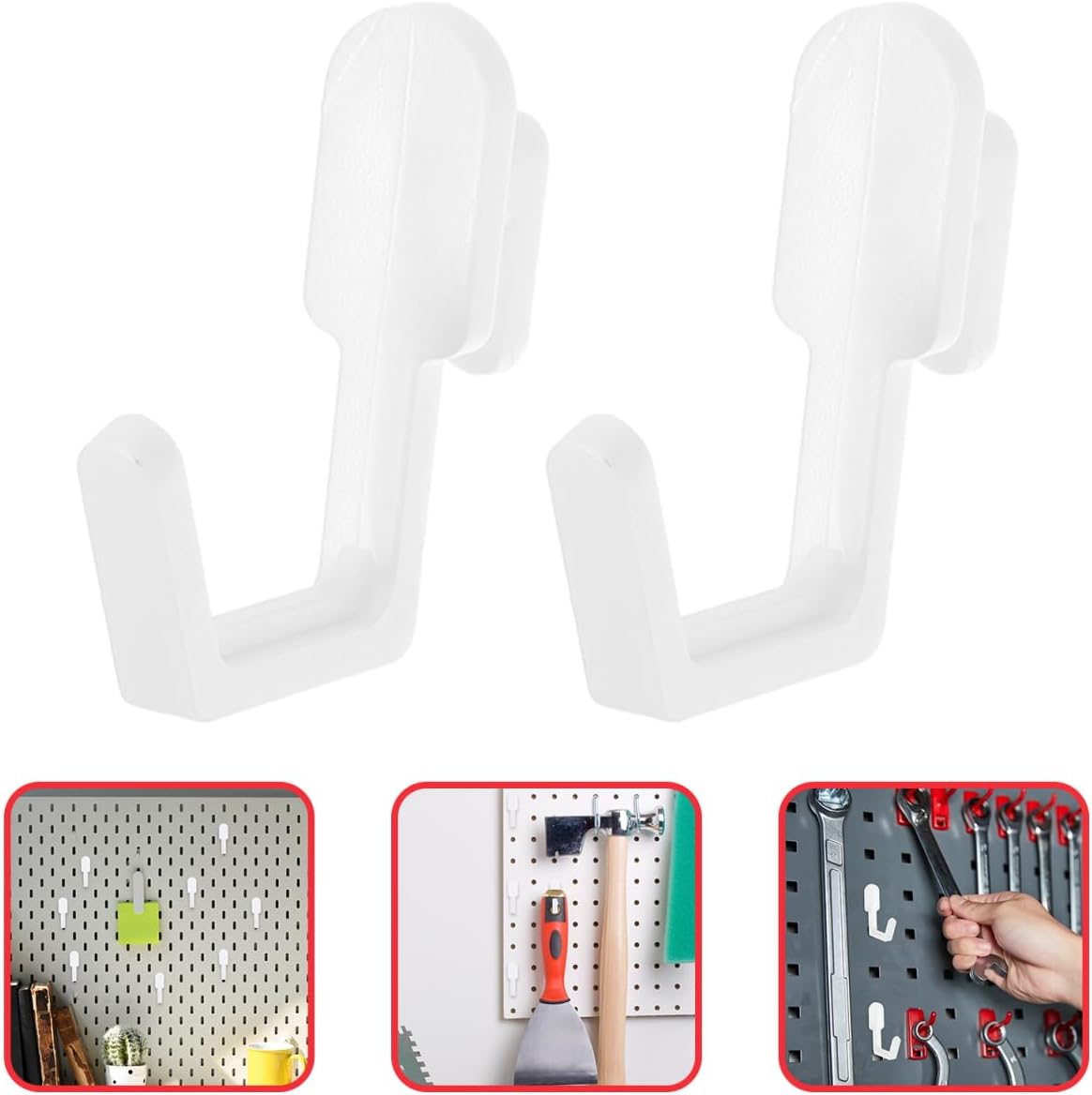 20pcs Pegboard Hooks Hanging Pegboard Display Shelving Wall Hook Holder Hangers Organizer for Tools Kitchen Store