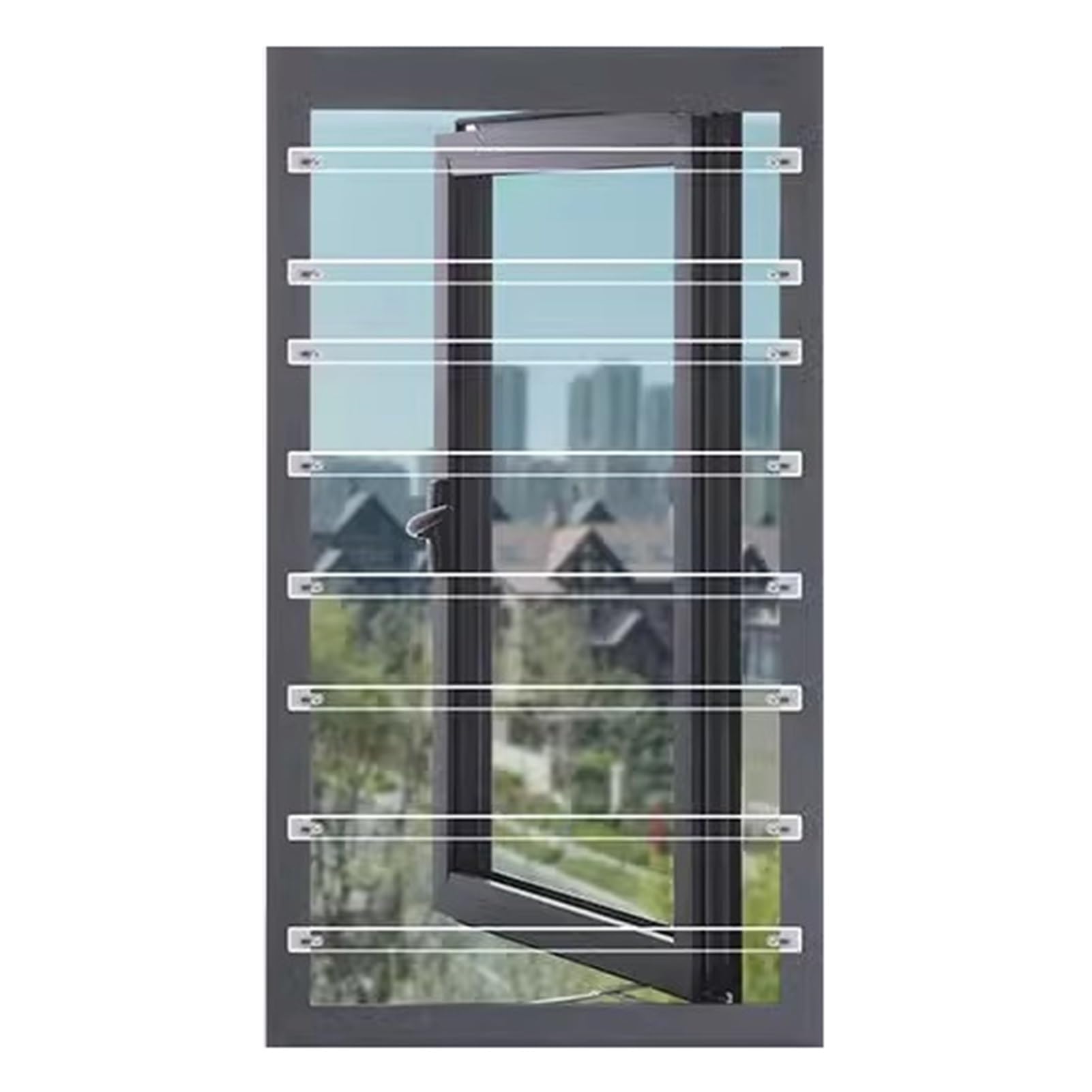 Barriere di Sicurezza Trasparenti per Finestre, Barre di Sicurezza Portatili per Finestre, Barriera di Sicurezza per Bambini per Finestre di Casa, Balconi(Clear-1PC,Width-50cm)