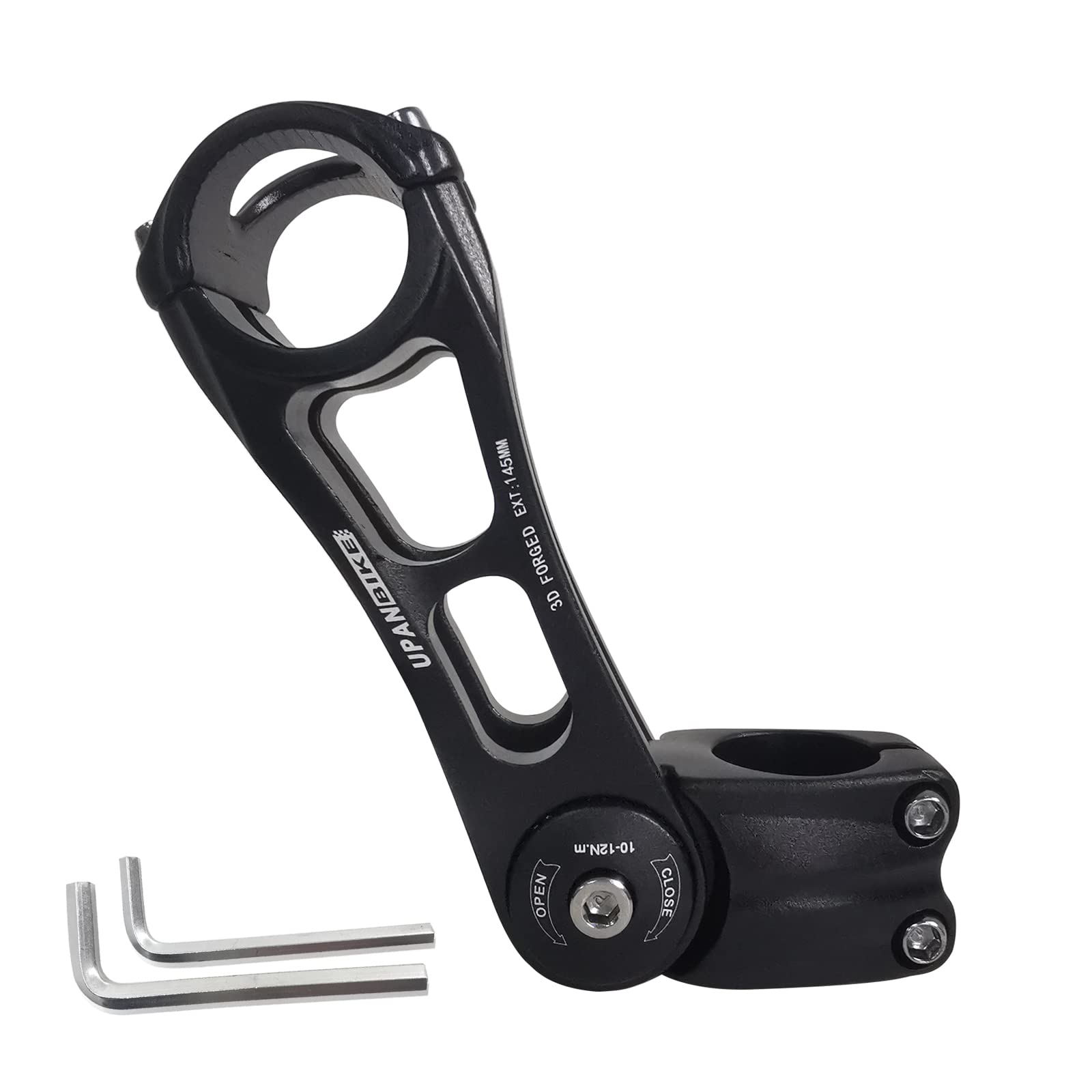 UPANBIKE Bike Adjustable Stem 31.8mm 85 Degree 90mm 110mm 145mm Aluminum Alloy Riser Extender for MTB Mountain Bicycle Road City Bike