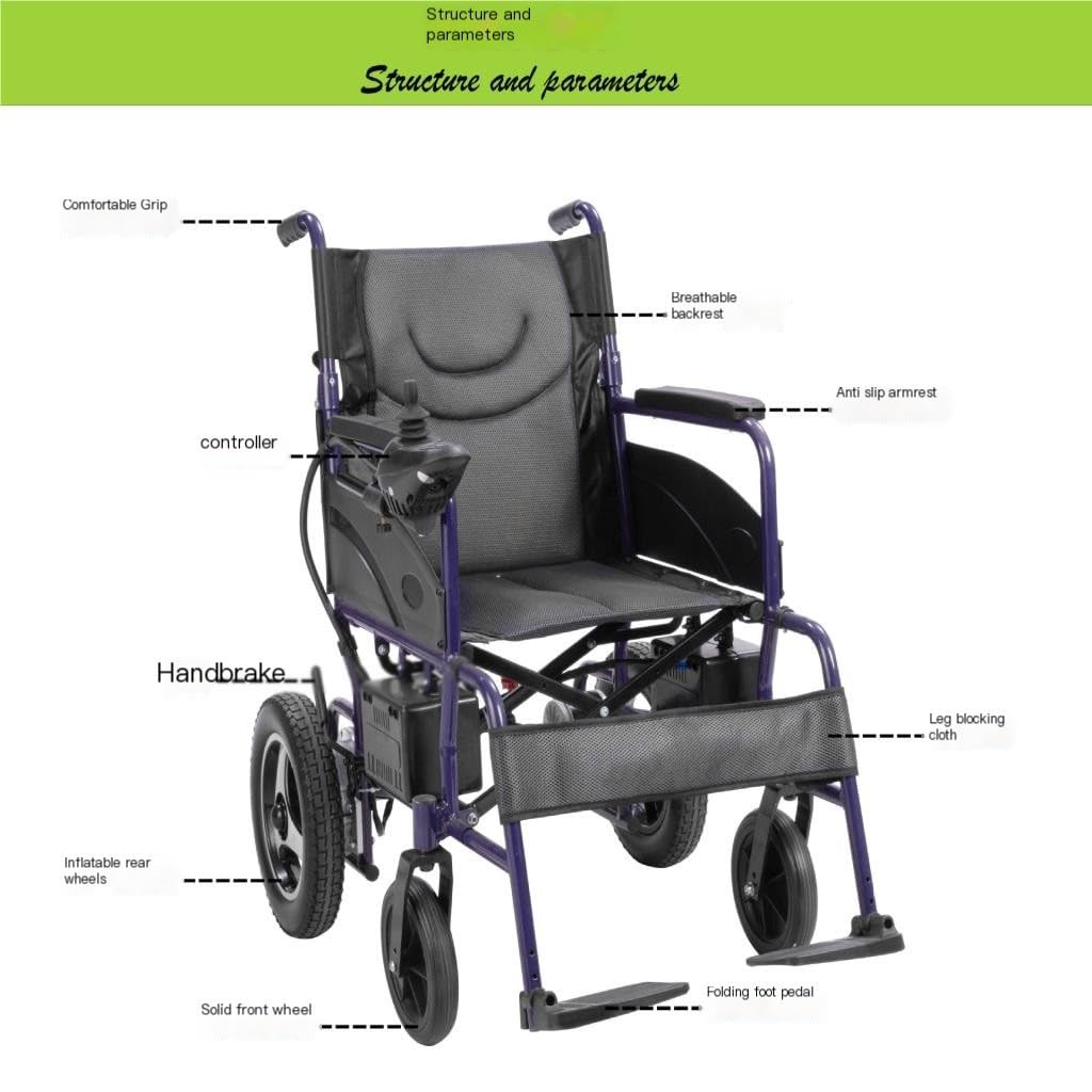 Scooter portatile pieghevole automatico di mobilità della sedia a rotelle elettrica per anziani e disabili