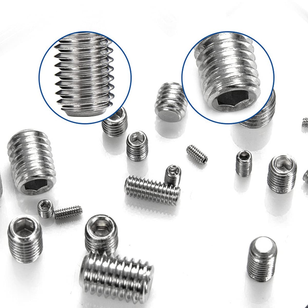 Set Viti A Bussola Esagonali In Acciaio Inox 304 Con Sfera In Nylon - QuarkMRO - M3 M4 M5 M6 M8 M10 M12
