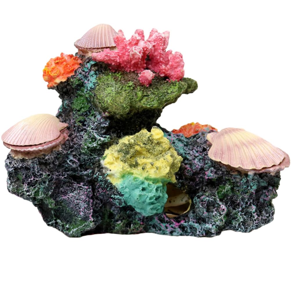 minkissy Dekoracje terrarium akcesoria do akwarium dekoracje sztuczne rośliny koral akwarium ozdoby rośliny wodne akcesoria akwarium symulacja roślina koral do akwarium dekoracja muszla