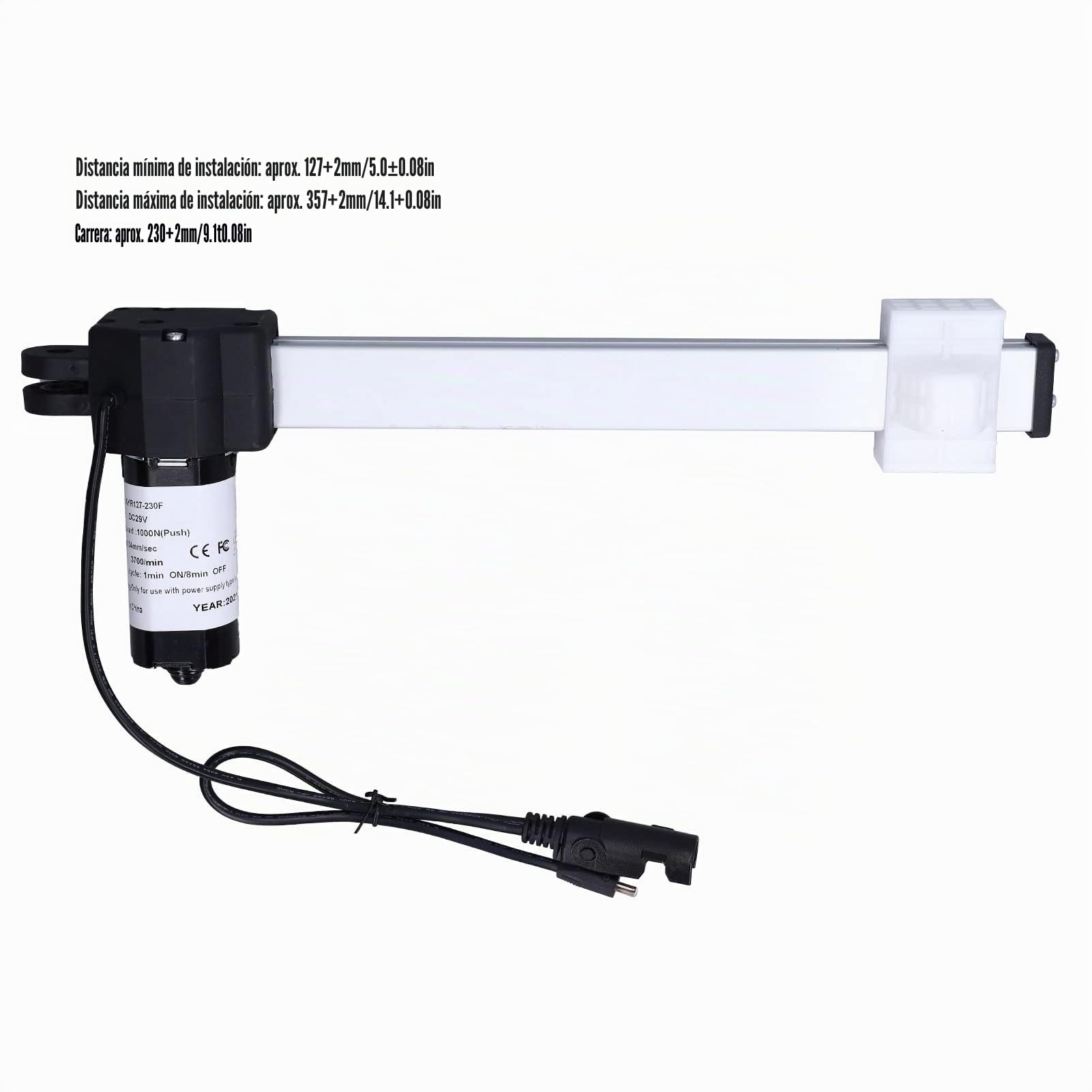 Aramox Motores para Sofas Actuador Reclinable Eléctrico, Piezas de Repuesto para Muebles, Motor de Sillas Elevadoras de sofá DC 29 V para Cama Eléctrica y sofá Eléctrico, 230 Mm