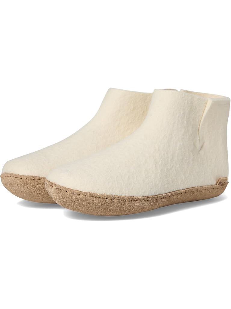 White Glerups Wool Boot Leather Outsole