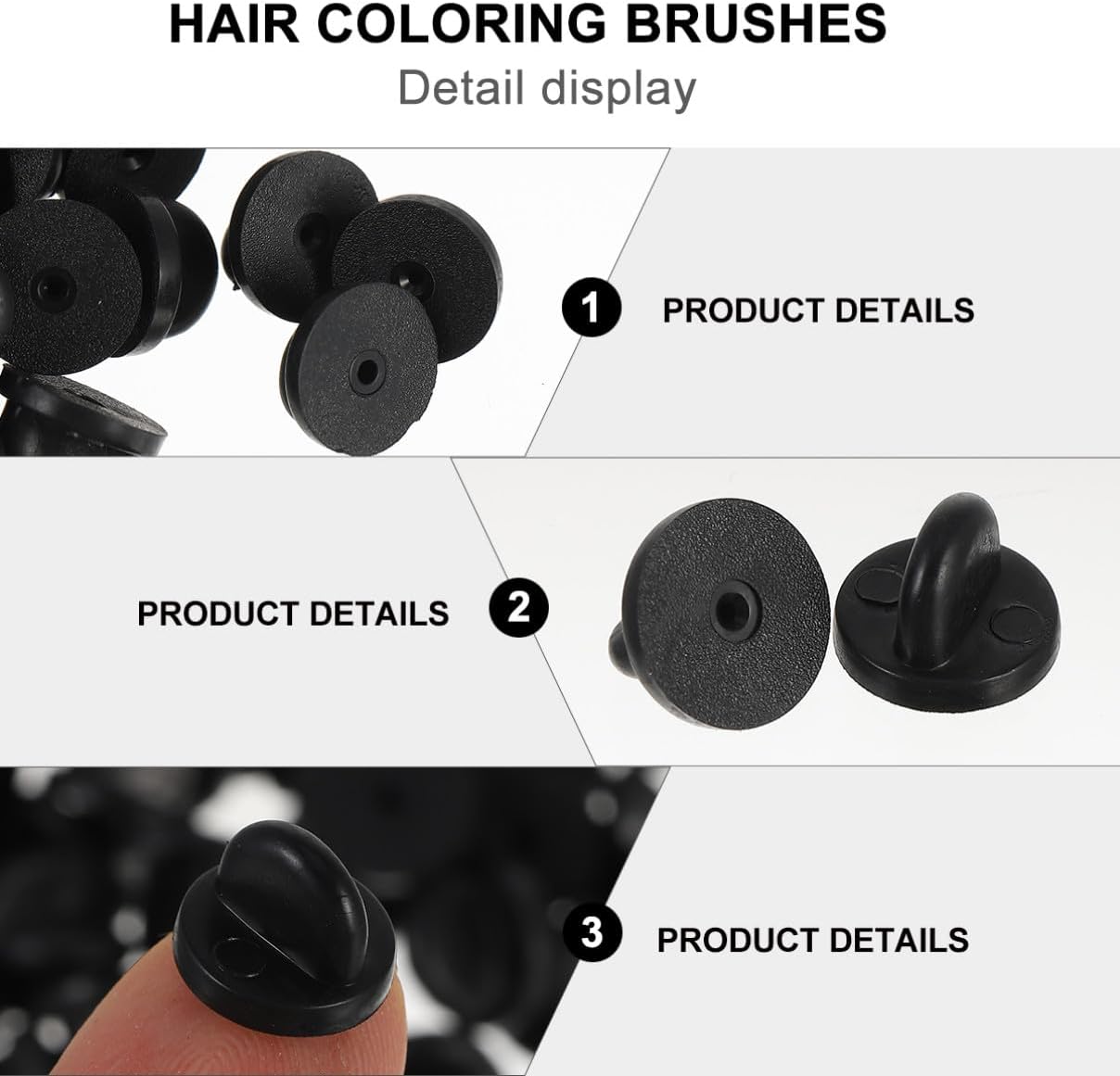 200pcs Rubber Pin Backs for Lapel Pins Tie Tacks Badge Replacement Half Grip Clasp Secure Hold for Brooches Jewelry Making and Service Bars