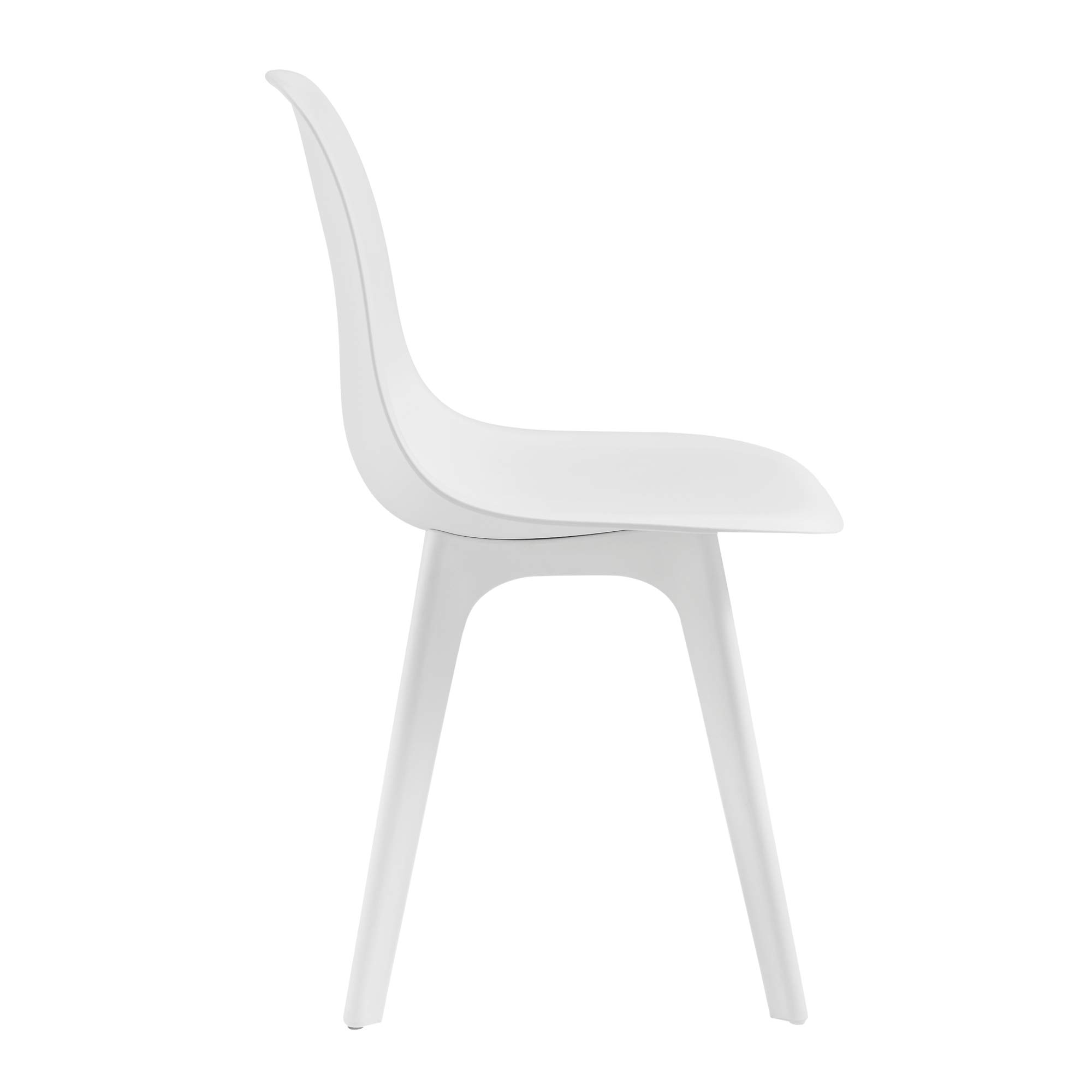 [en.casa] Set di 2 Sedie da Sala da Pranzo in Plastica Sedie Monoscocca Moderne con Schienale Design Ergonomico per Cucina Soggiorno - Bianco