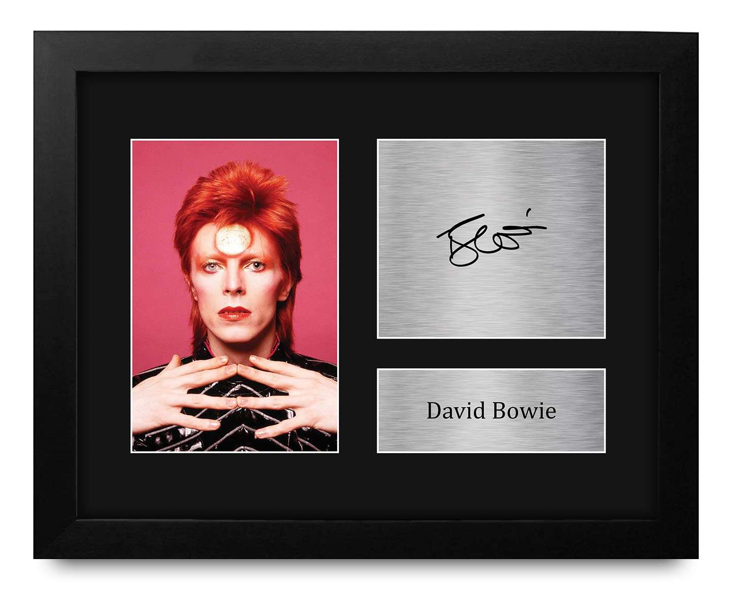 Sponsored Ad - USL Framed David Bowie Gifts Printed Signed Autograph Picture for Music Memorabilia Fans - US Letter Size