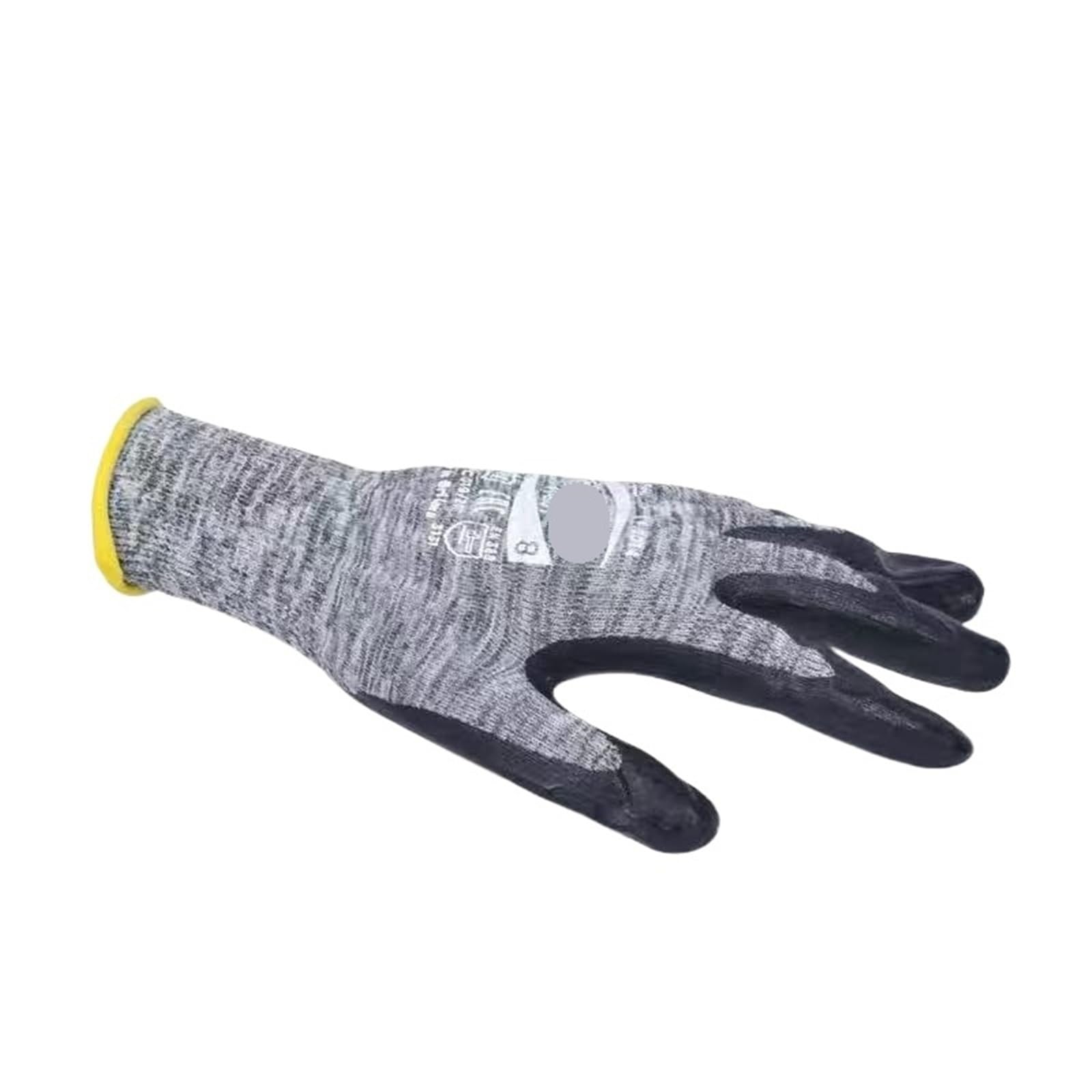 Genérico Compatible con 12 pares de guantes industriales Forro más oscuro Recubrimiento de nitrilo transpirable Resistente al aceite y a la suciedad(L)