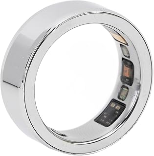 Luqeeg Smart Health Ring, Bluetooth Pressure Sleep Monitoring Health Ring Fitness IPX8 Rechargeable Health Monitor for Heart Rate, Body Temperature, Sleep, Pedometer