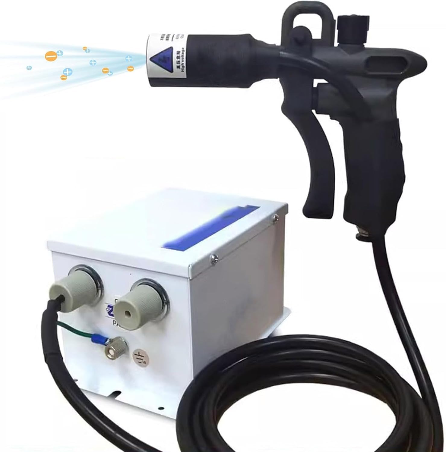 Eliminator statyczny pistolet jonizujący z generatorem wysokiego napięcia do przemysłowego usuwania statycznego i naprawy elektronicznej, równowaga jonowa ± 35 V, ciśnienie robocze 0,4-0,8 MPa