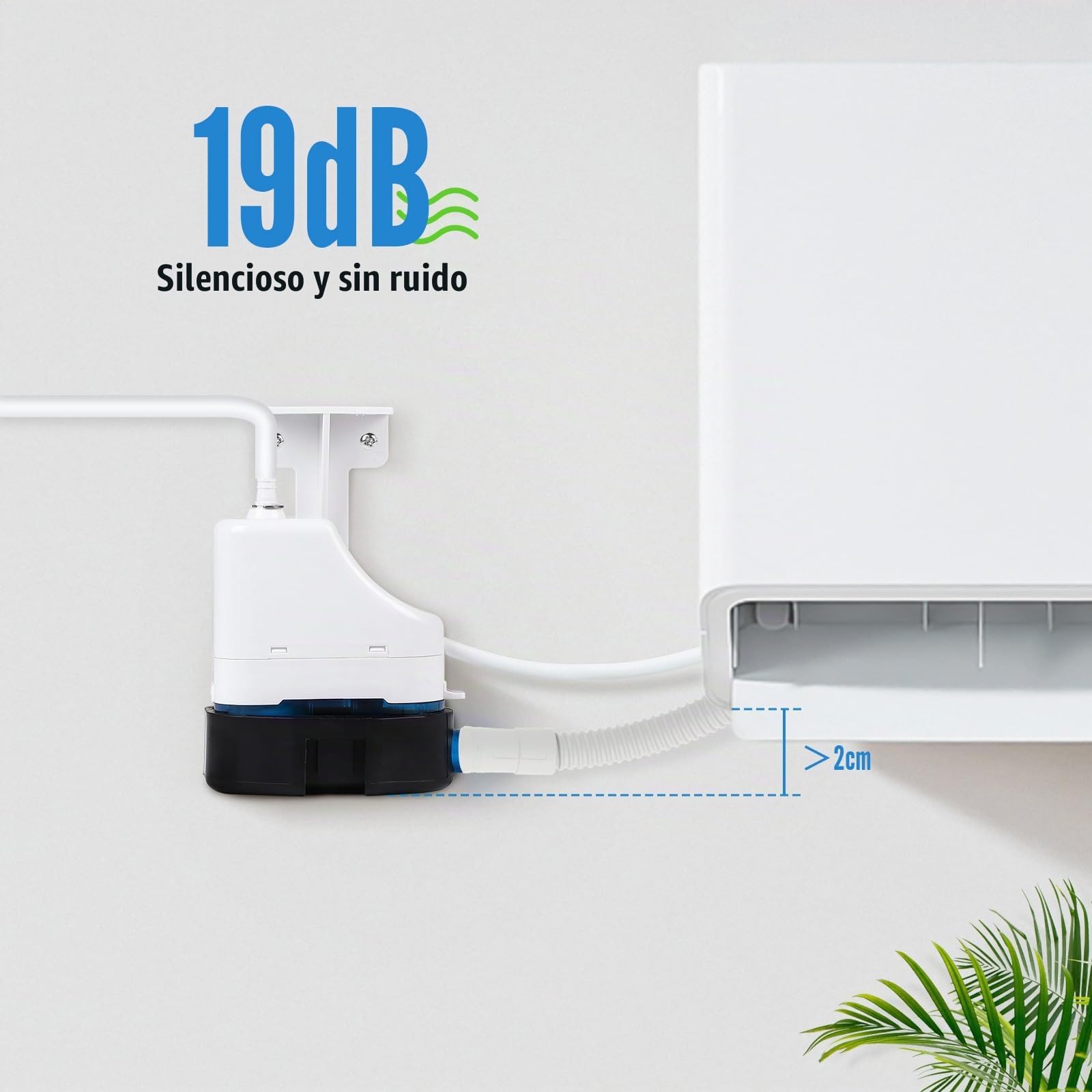 SWAWIS Bomba de Condensado para Aire Acondicionado 19dB para Aire de 10kW