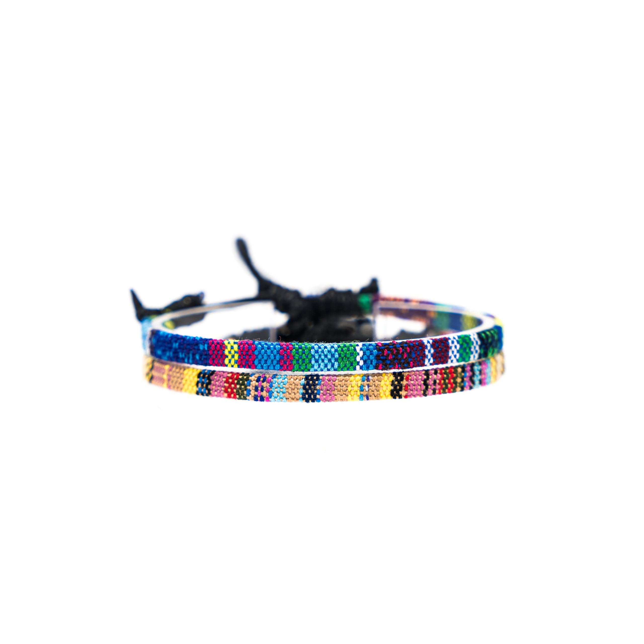 Made by Nami Conjunto de 2 Tobilleras Surferas Mujer y Hombre - Tobillera Fina Estilo Boho Hippie - Accesorios Festivales y Playa - Hechos a Mano - Resistente al Agua y Ajustable (Blanco y negro) — view 6