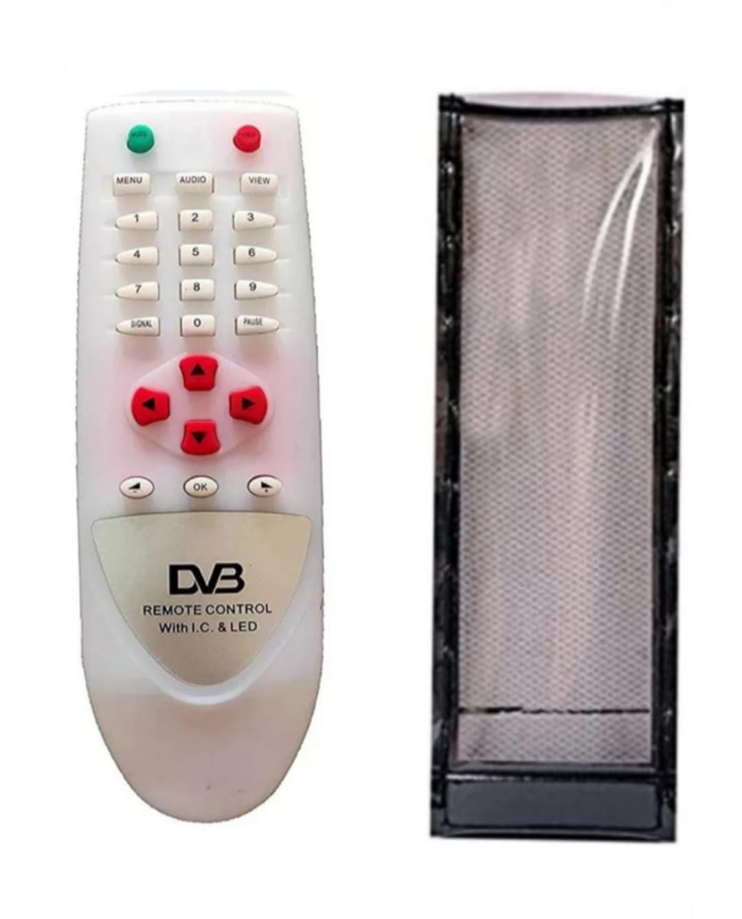101 co. Protective Cover for Setup Box DVB-DTH (Big Size) Remote Control PU Leather Cover Holder Setup Box Remote Controller (Black)-image-11