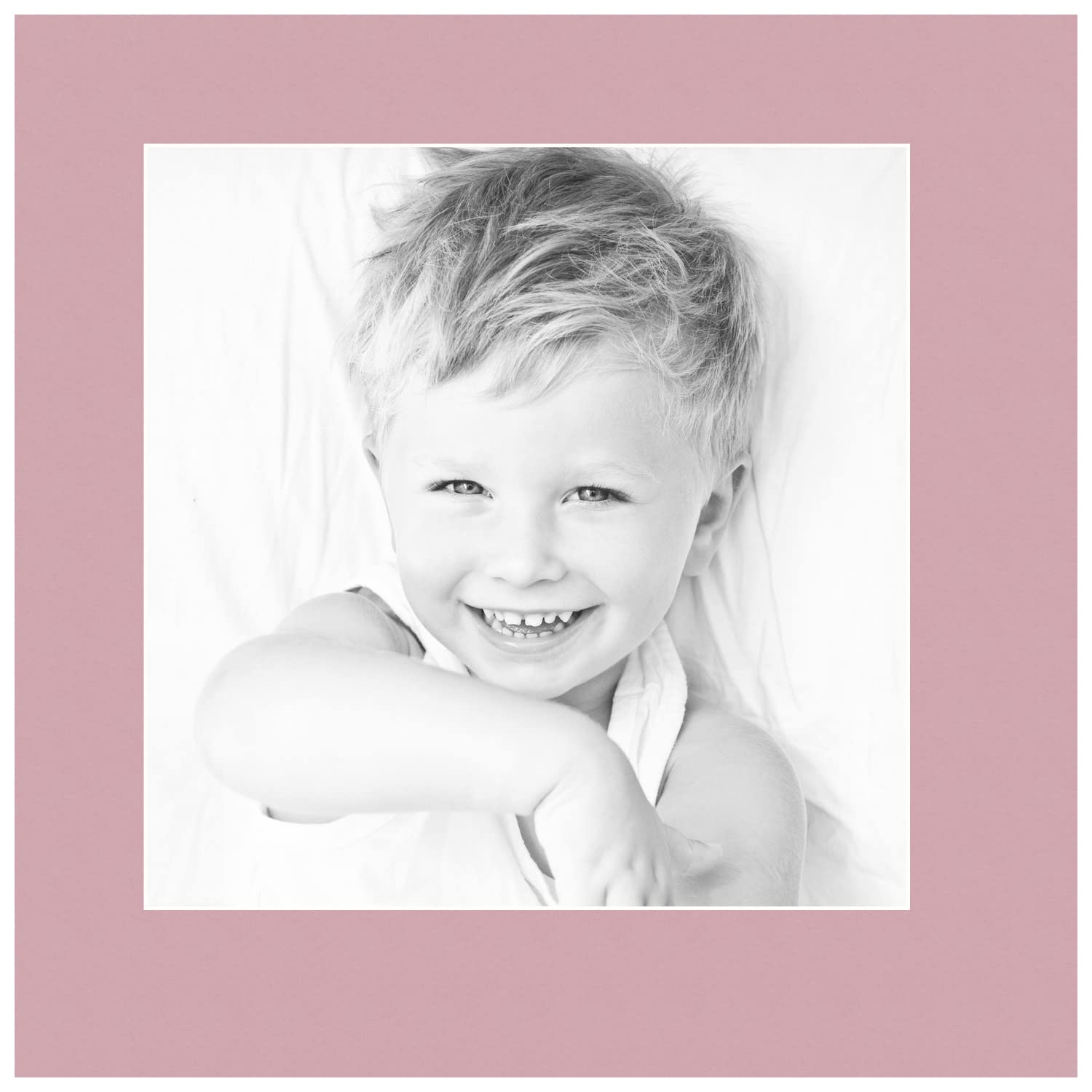 10x10 Soft Pink / Seashell Custom Mat for Picture Frame with 6x6 opening size (Mat Only, Frame NOT Included)