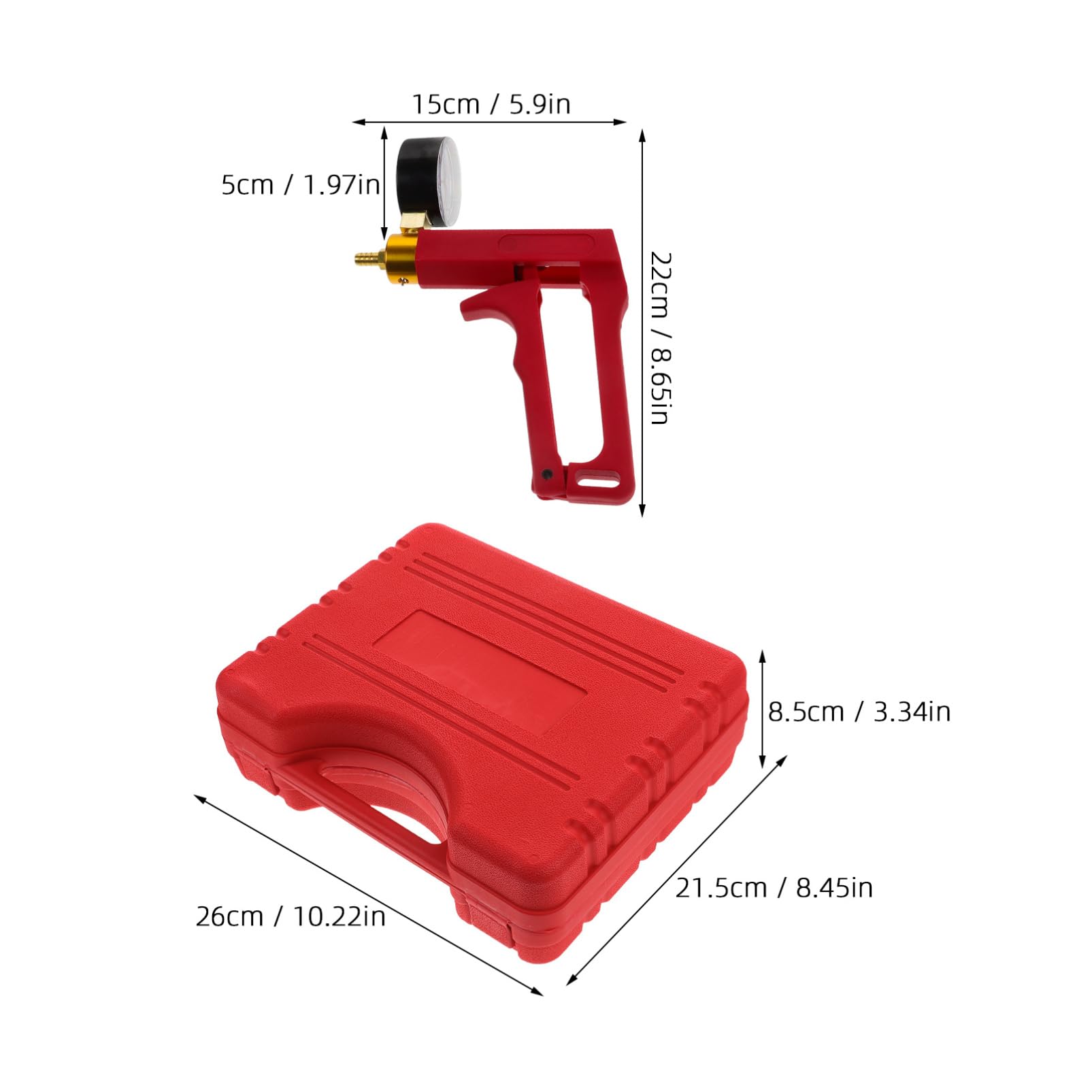 STOBAZA 1 Set Brake Bleeder Pump Portable Motorcycle Brake Pump Power Suck Held Automotive Handle Brake Bleeding Tool Brake Fluid Pump Brake System Bleeding Tools Motorcycle Tools Metal