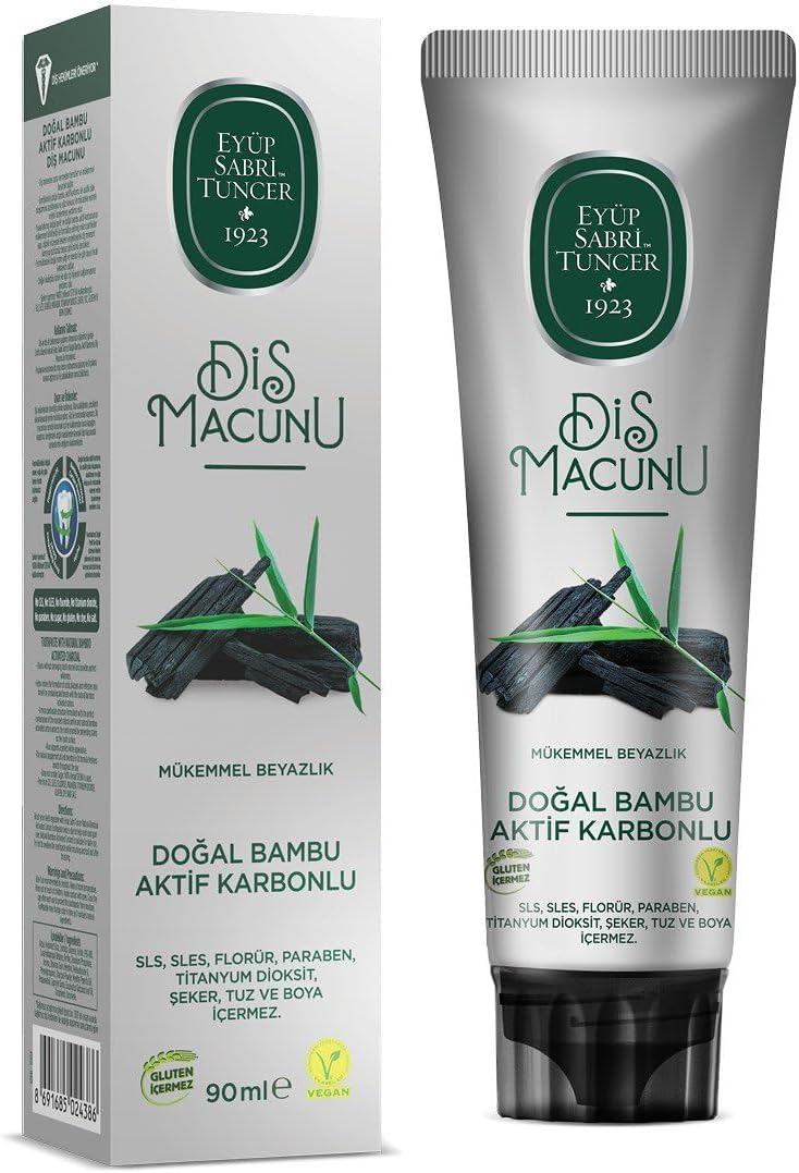 Natural Bamboo Activated Charcoal Toothpaste, 90 ml