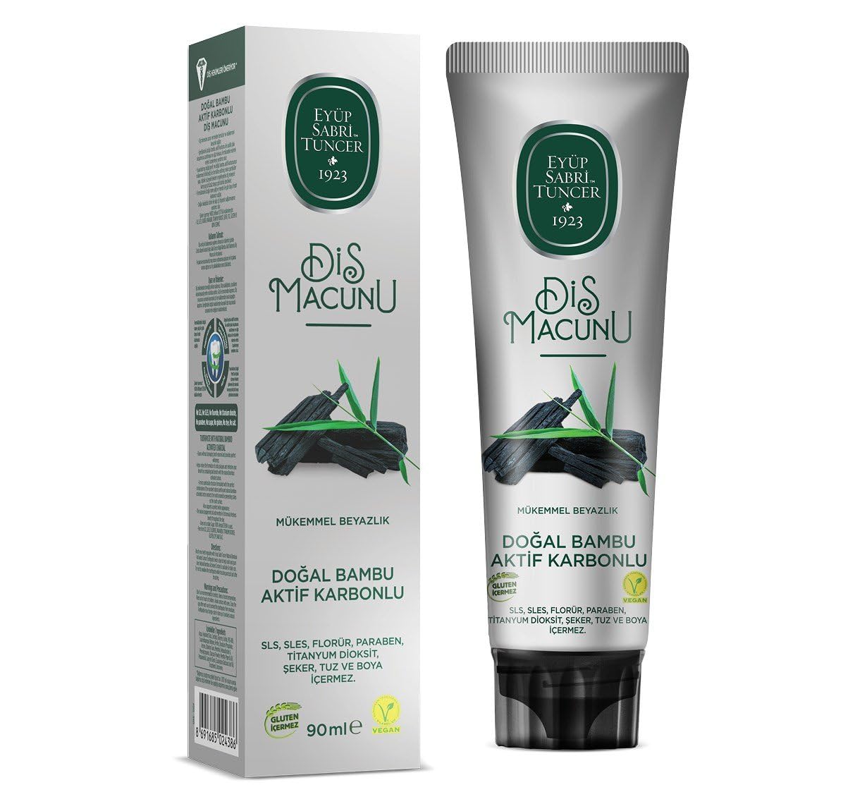 Natural Bamboo Activated Charcoal Toothpaste, 90 ml