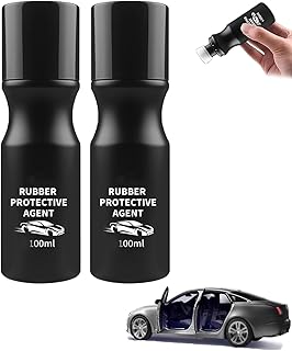 Car Rubber Seal Protectant,Rubber Seal Conditioner,100mlRubber Protective Agent,Windowtrack Lubricant,Silicone Spray for Windows,Door,Trunk,Crystal Coating Plastic Restorer,for All Vehicle (2)