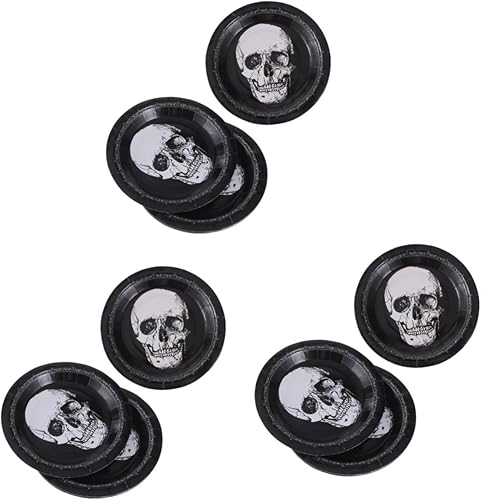 jojofuny 30 platos decorativos para servir alimentos, platos decorativos para cupcakes, platos de fiesta de Halloween, bandeja de aperitivos,