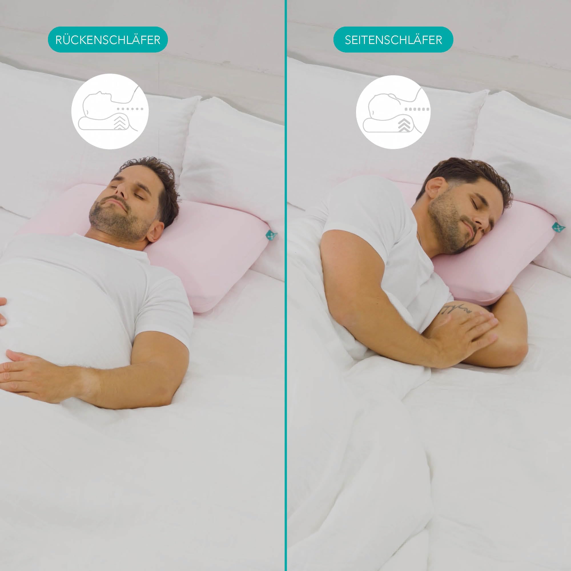 smartsleep® Smart Comfort Pillow I Comfort Cojín | Espuma viscoelástica | Características termorreguladoras | Buena función de apoyo, almohada para dormir de espalda y de lado, 60 x 40 x 13 cm