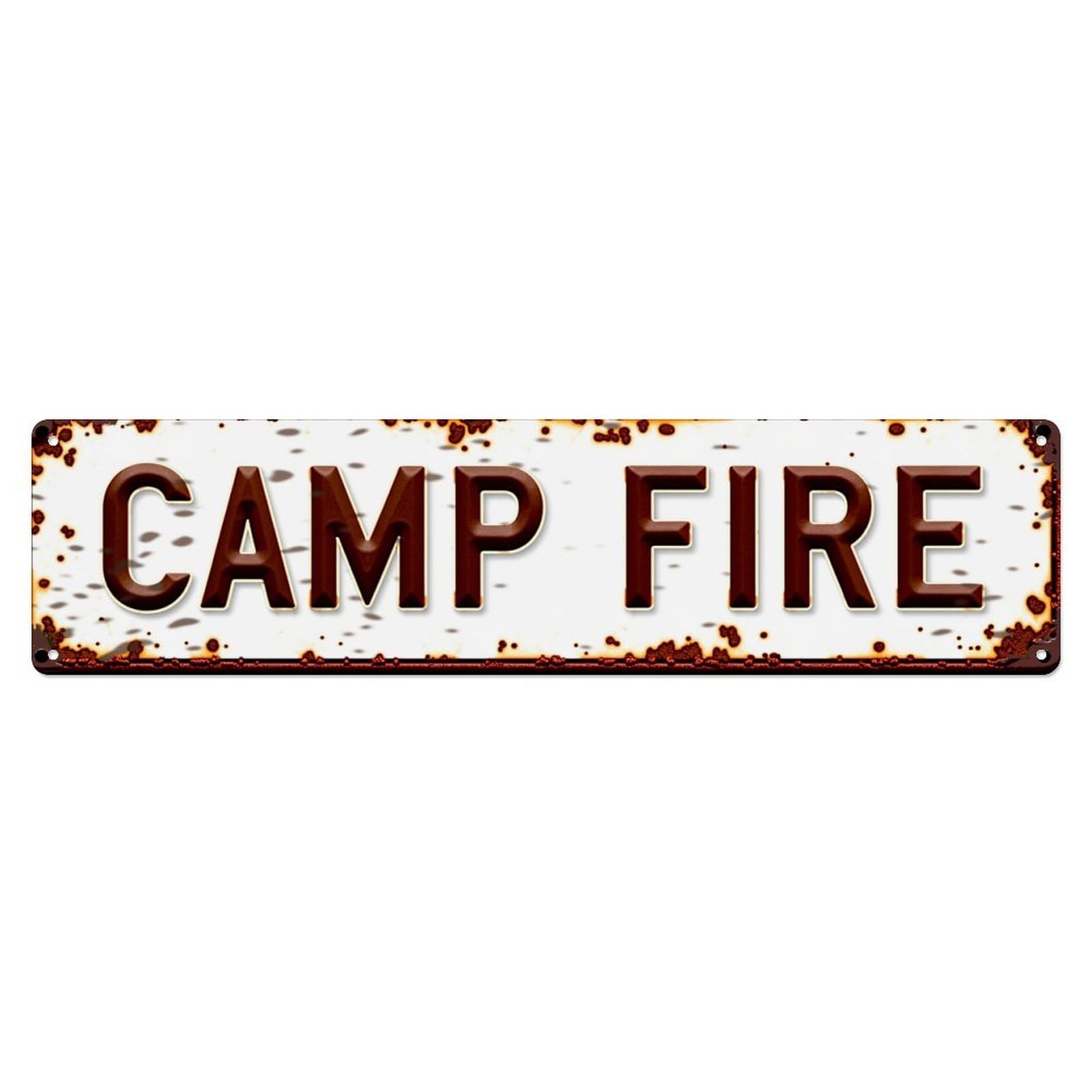 Camp Fire Rustic Sign Pattern Metal Tin Sign Plaque