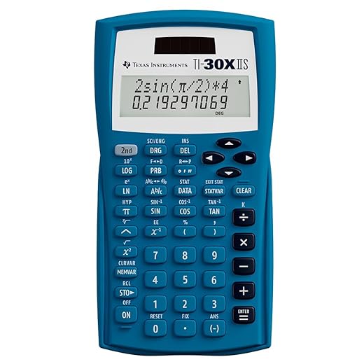 Texas Instruments TI-30XIIS Scientific Calculator, Blue