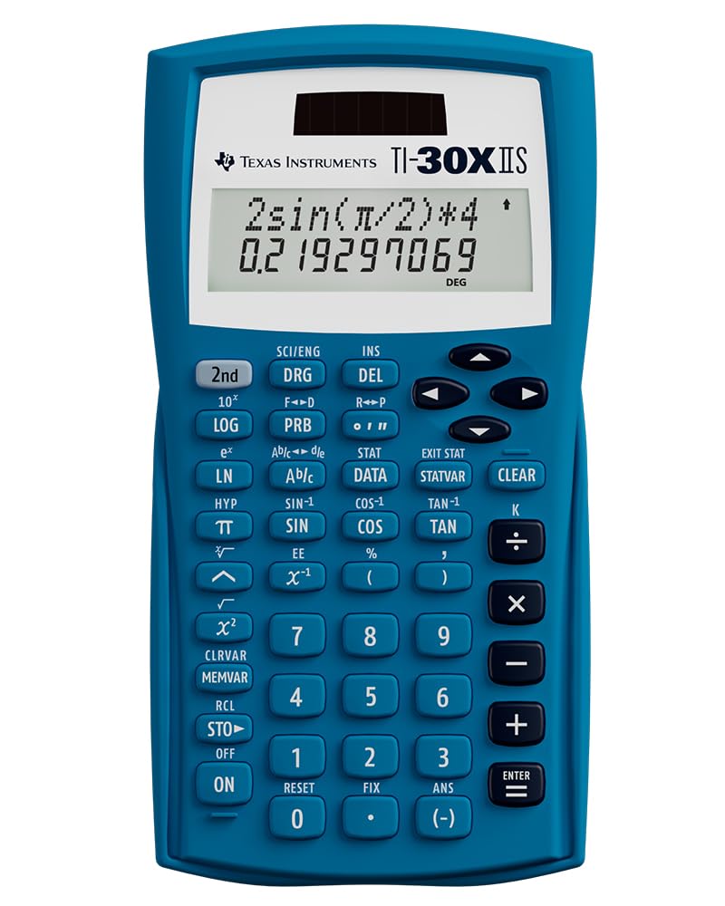 Texas Instruments TI-30XIIS Scientific Calculator, Blue