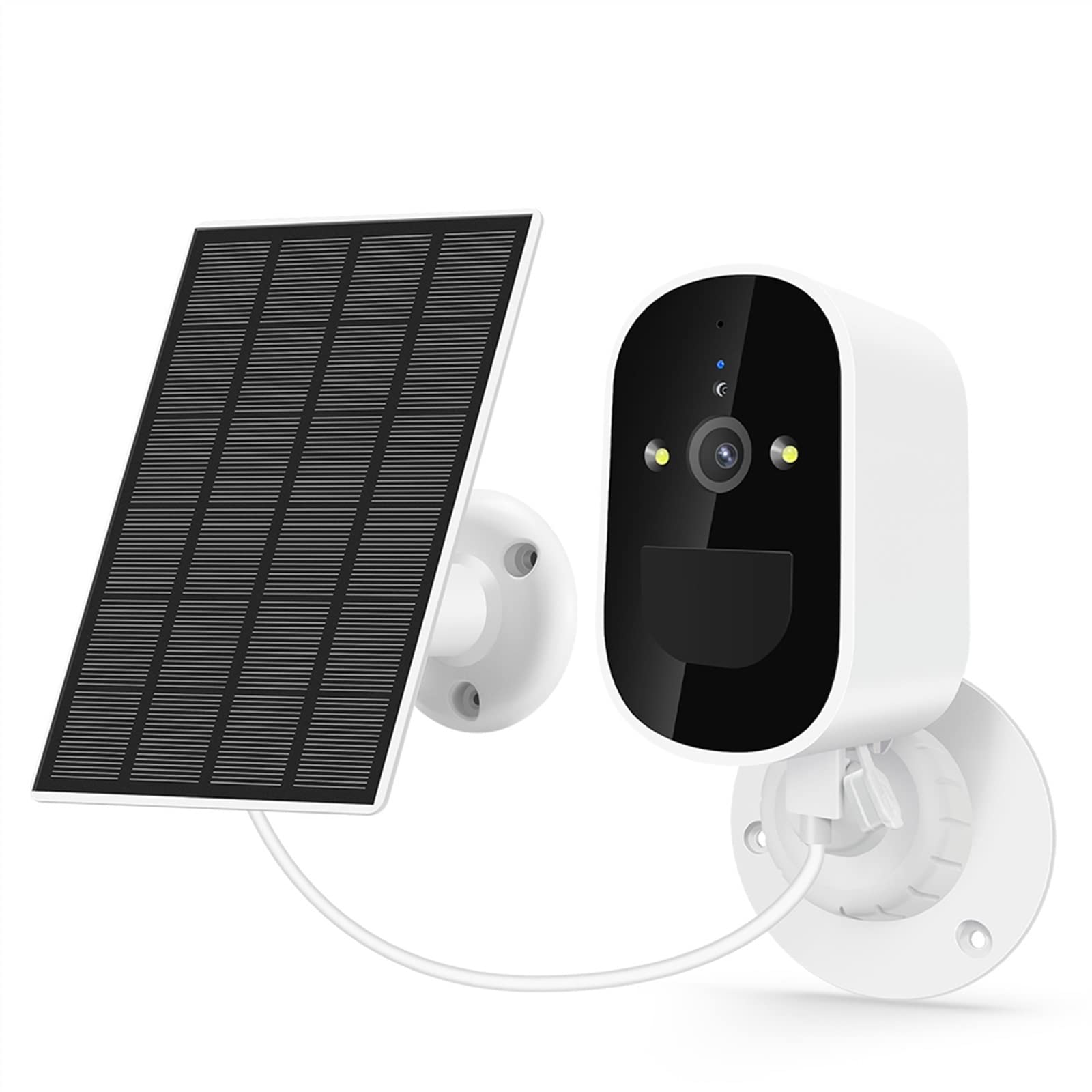 Telecamere di sicurezza, Telecamera solare wireless di sicurezza CCTV IP audio Full HD 1080P for esterni con telecamera a batteria ricaricabile 6000mAh(1080P Add 128GB Card)