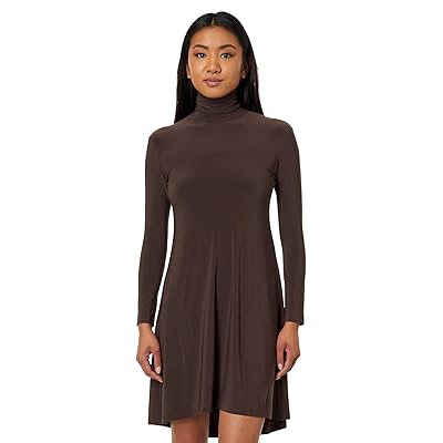 Norma Kamali Long Sleeve Turtle Swing Dress Women
