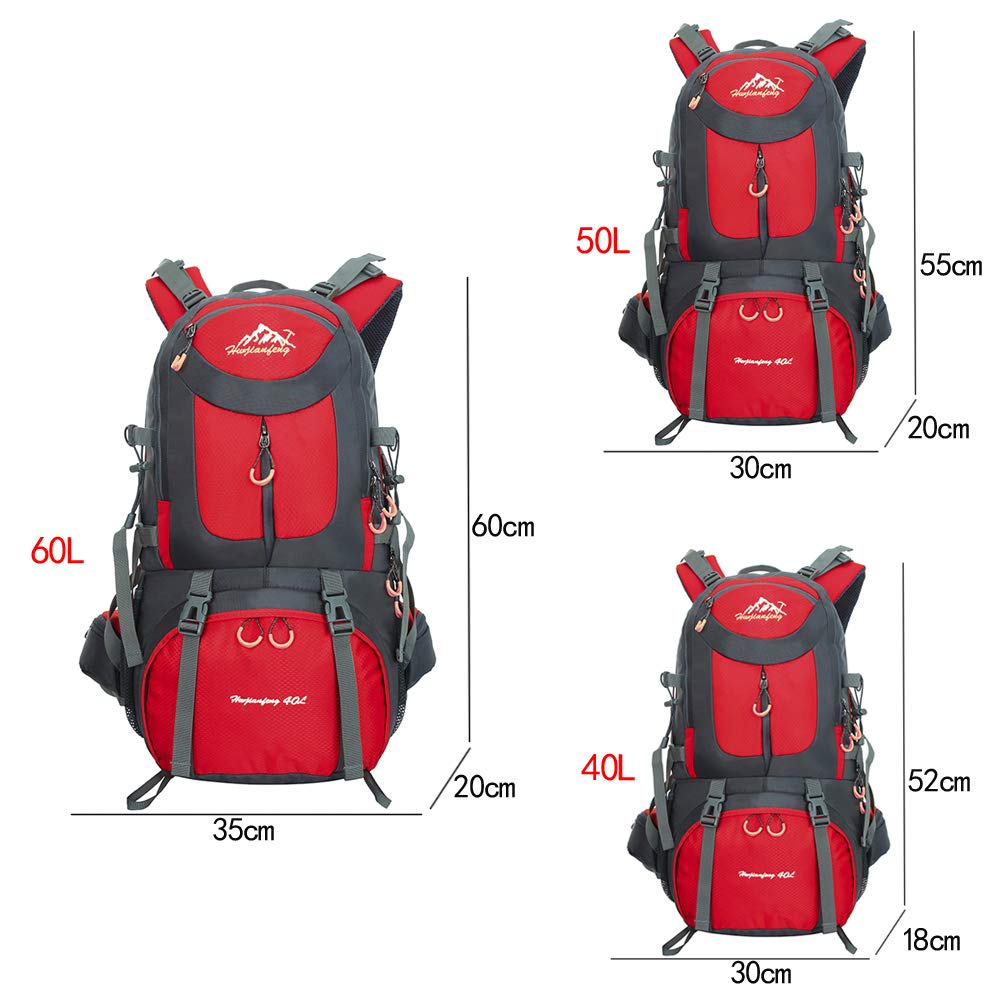 Plecak trekkingowy, 40 l, 50 l, 60 l, do uprawiania sportów na świeżym powietrzu, na kemping, wędrówki, plecak na co dzień, wodoodporny, torba do wspinaczki górskiej
