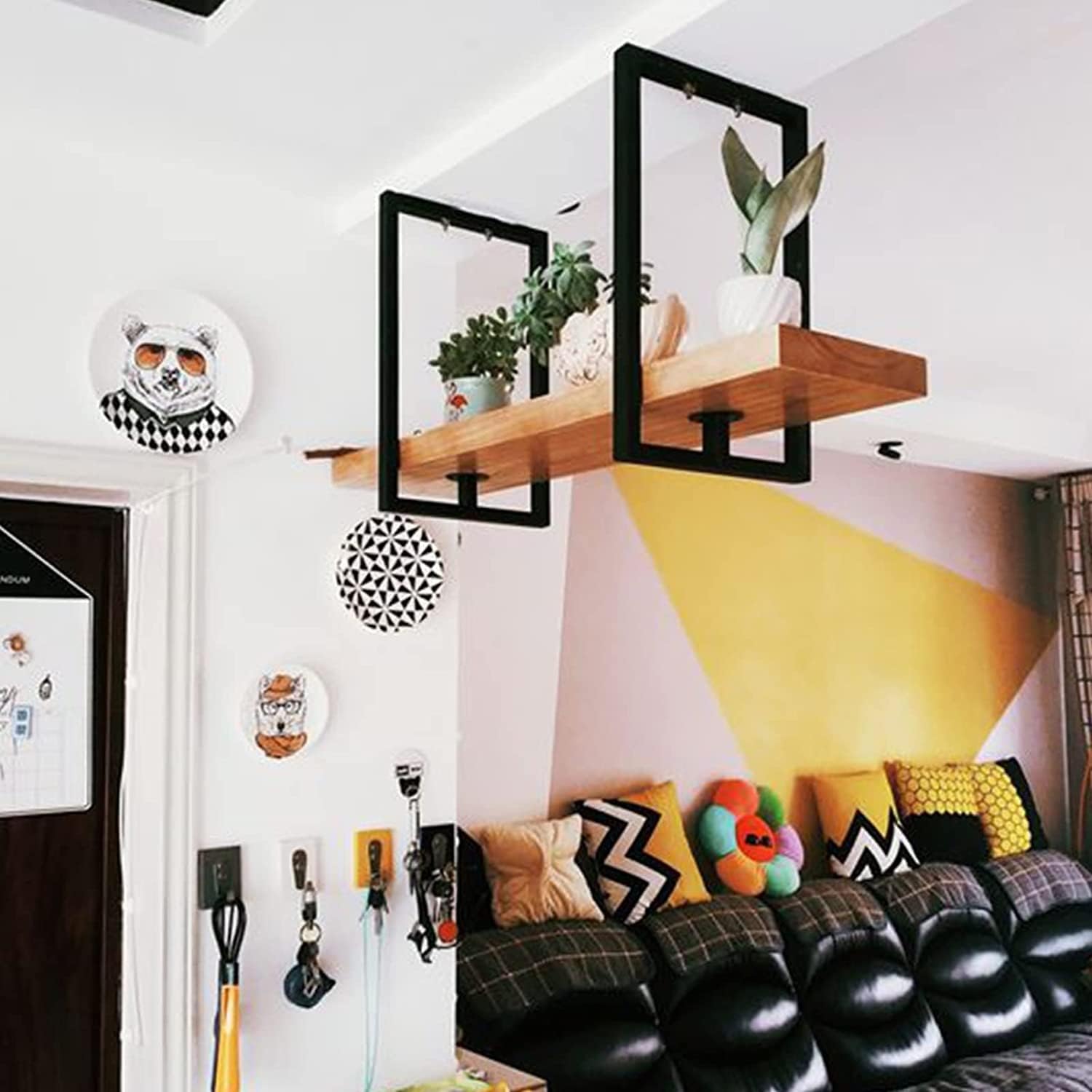 Hanging wine glass rack Ceiling Mounted Projector Shelf