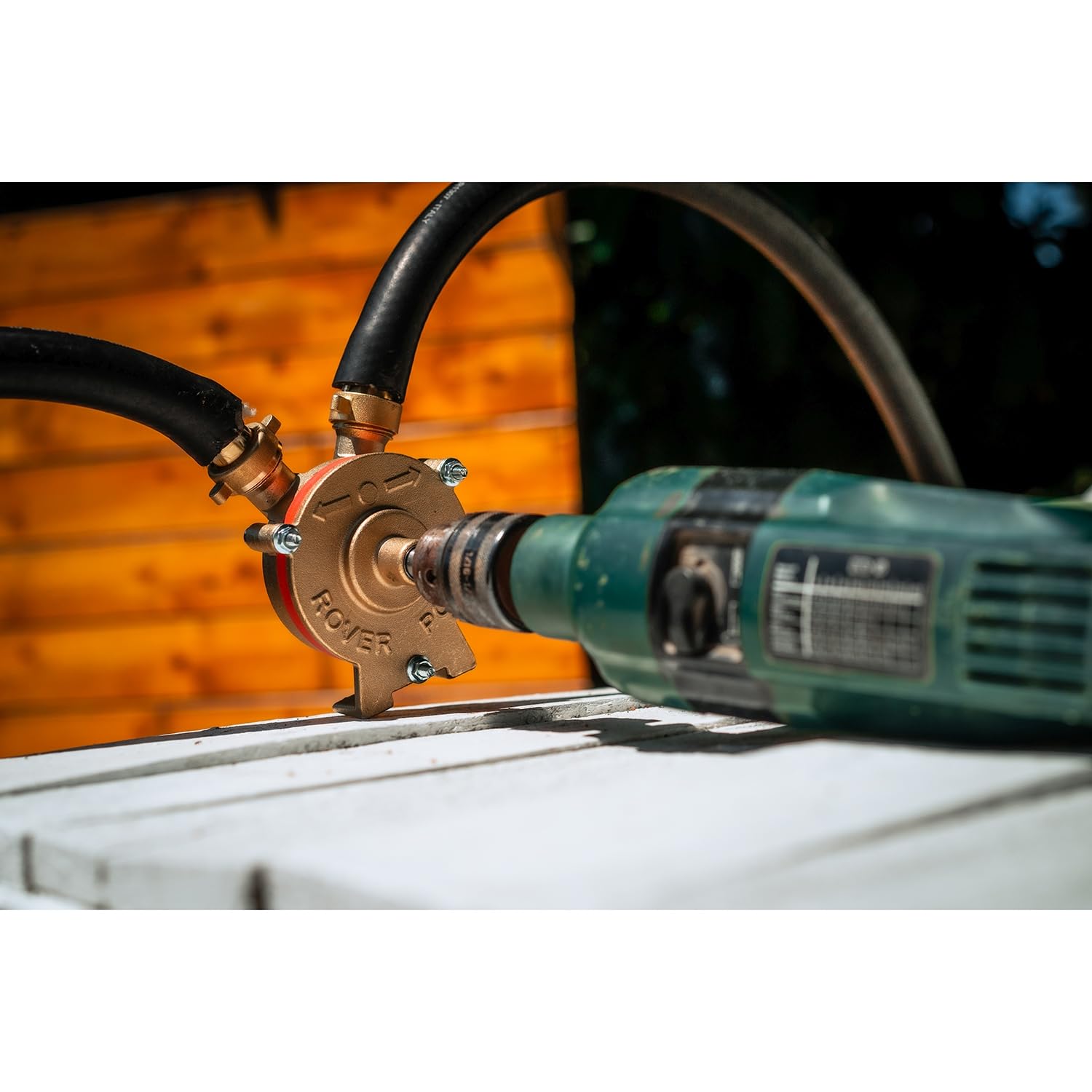 SPID’O - TR 20 Pompe de transvasement réversible pour perceuse - Pompe auto-amorçante 1,7 m³/h max - Raccord 20/27 - Transfert eau et liquides compatibles