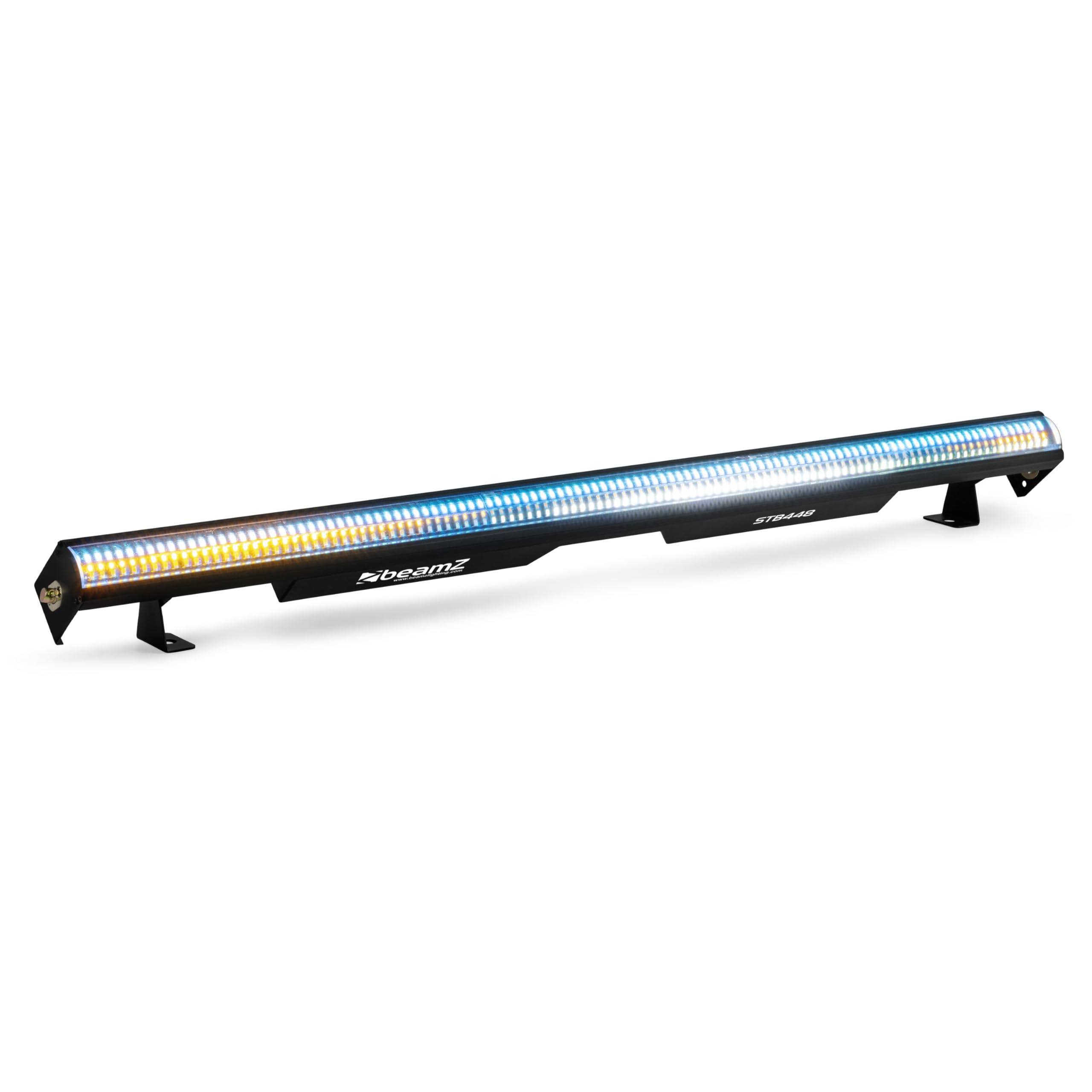 BeamZ STB448 - DMX LED Bar RGBWA mit Strobe, 64 DMX-Segmente, Lichtorgel Musikgesteuert, PowerCon Daisy Chain, 224 RGB LEDs, 112 Weiß/Amber, Partybar Bühnenlicht Lichtorgel DJ Lichttechnik