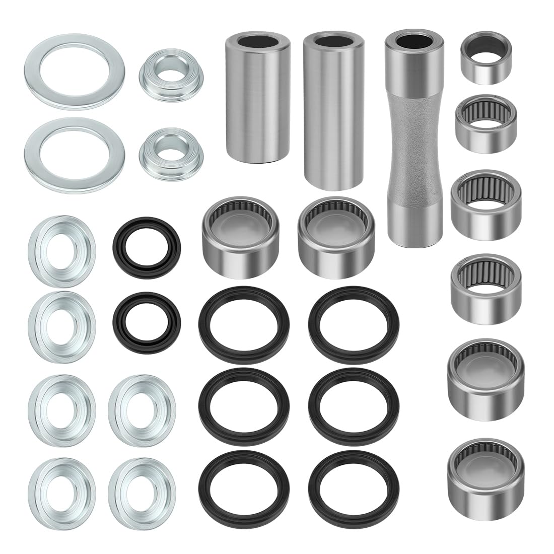 Kit de reconstrucción de rodamientos de bieletas compatible con Honda CR125R CR250R CRF250X CRF250R CRF450R CRF450X 2005-2017 52473-KZ4-J20