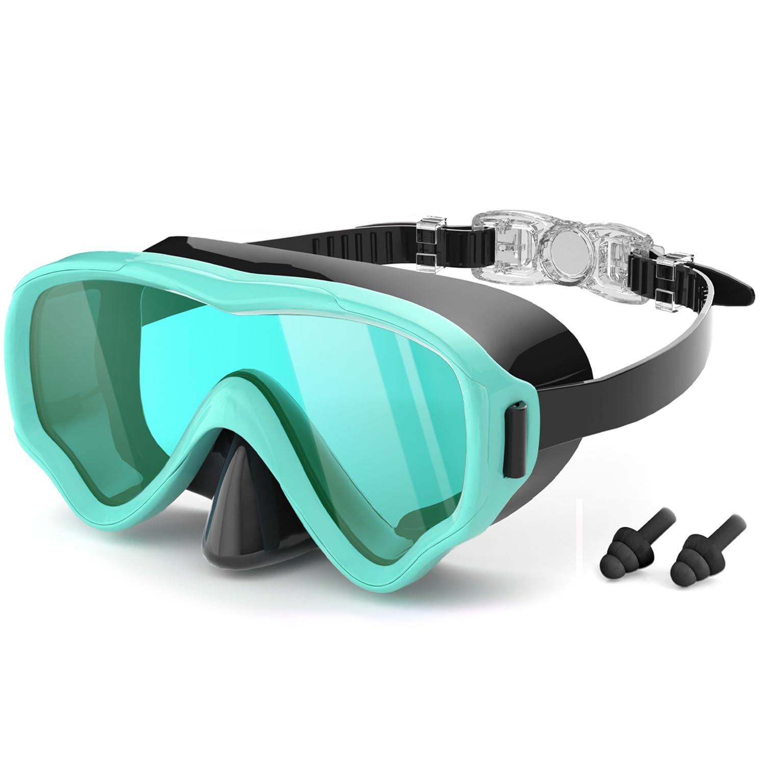 COOLOO Taucherbrille Kinder für 4-16 Jahre，180°Panorama HD Anti Nebel Anti-Leck Schnorchelmaske Kinder, Schwimmbrille mit Nasenabdeckung für Jungen Mädchen Jugendliche