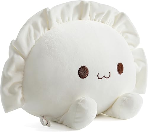 Ditucu Linda almohada de peluche con forma de bola de masa, divertida y divertida bola de masa de comida, sopa y bola de masa de peluche kawaii,