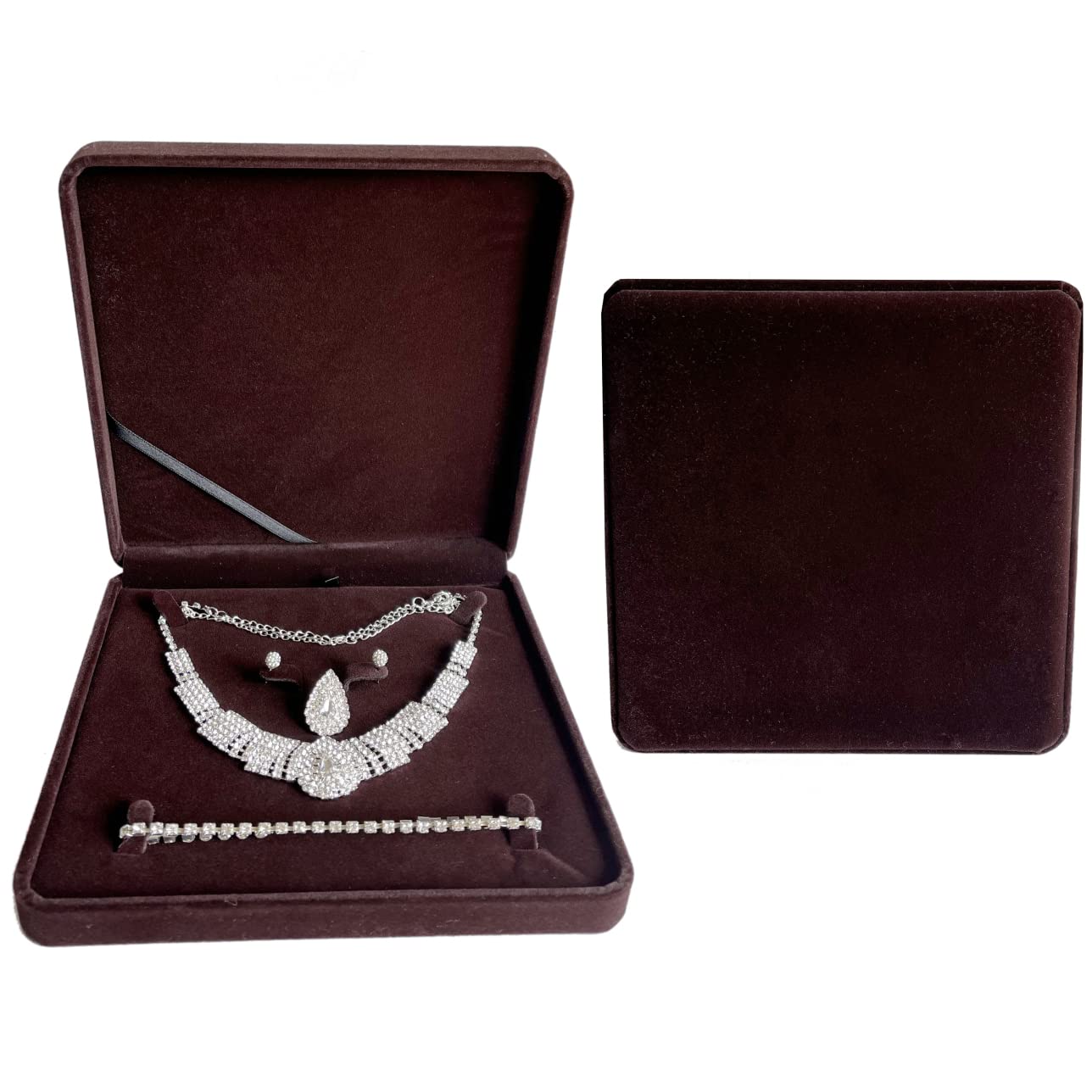 Fadsace Ensemble De Bijoux En Velours Pelucheux, Organiseur Fadsace Ensemble De Bijoux En Velours Pelucheux, Organiseur