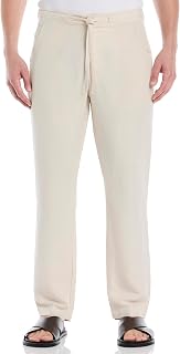 Cubavera Men's Linen-Blend Lightweight Pants with Drawstring (Size Small - 5X Big & Tall)