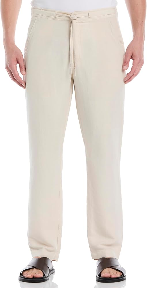 Amazon.co.jp: Cubavera メンズ リネンブレンド 軽量パンツ ドロー