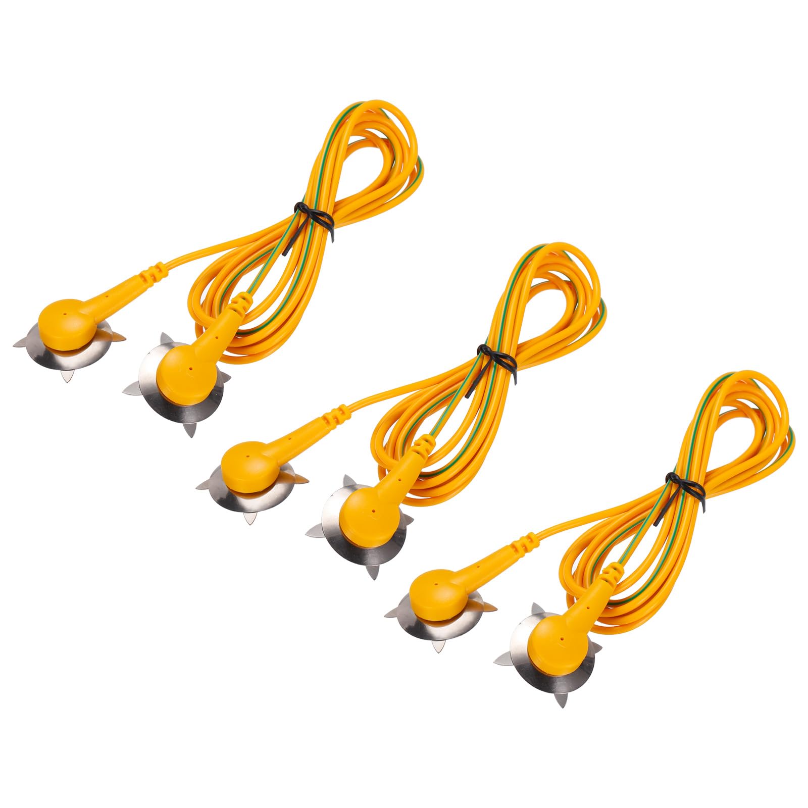 sourcing mapESD Grounding Cable Cord, 1.8m/71" Long Anti-Static Ground Wire Cable Yellow, for Eliminate Conductor Electrostatic, Pack of 3