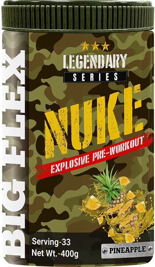 Bigflex Nuke Pre Workout Powder| 33 Servings |Energy Booster| |Muscle Pump| |Strength Improvement| Preworkout For Men | Pre Workout For Women (Pineapple, 400 gm) (B09MF7BCWR) Amazon Price History, Amazon Price Tracker