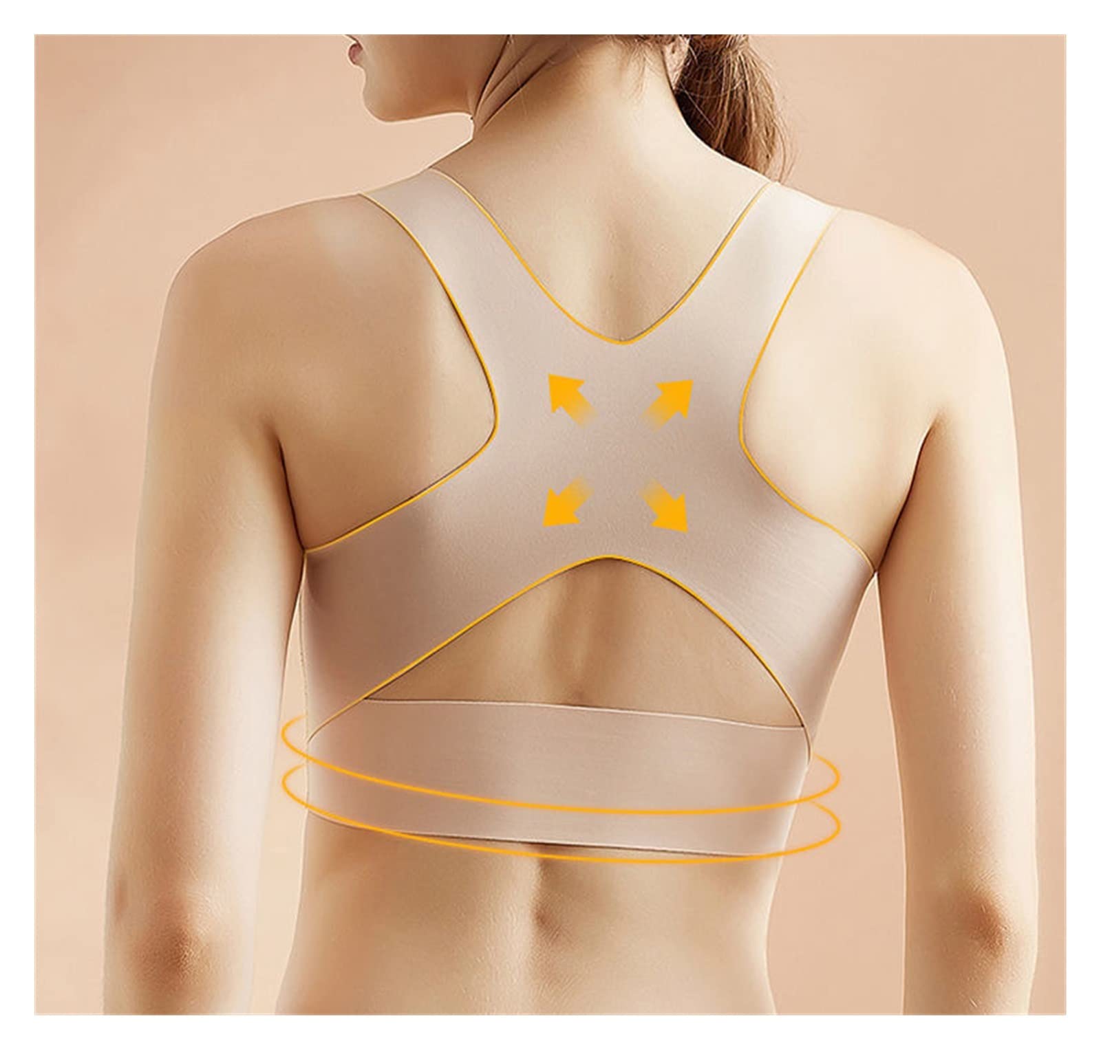 Frauen Sport Brust Rückenstützgürtel Orthopädische Korrektor Klammer Schulterkorrektor Rückenglätter Body Shaper