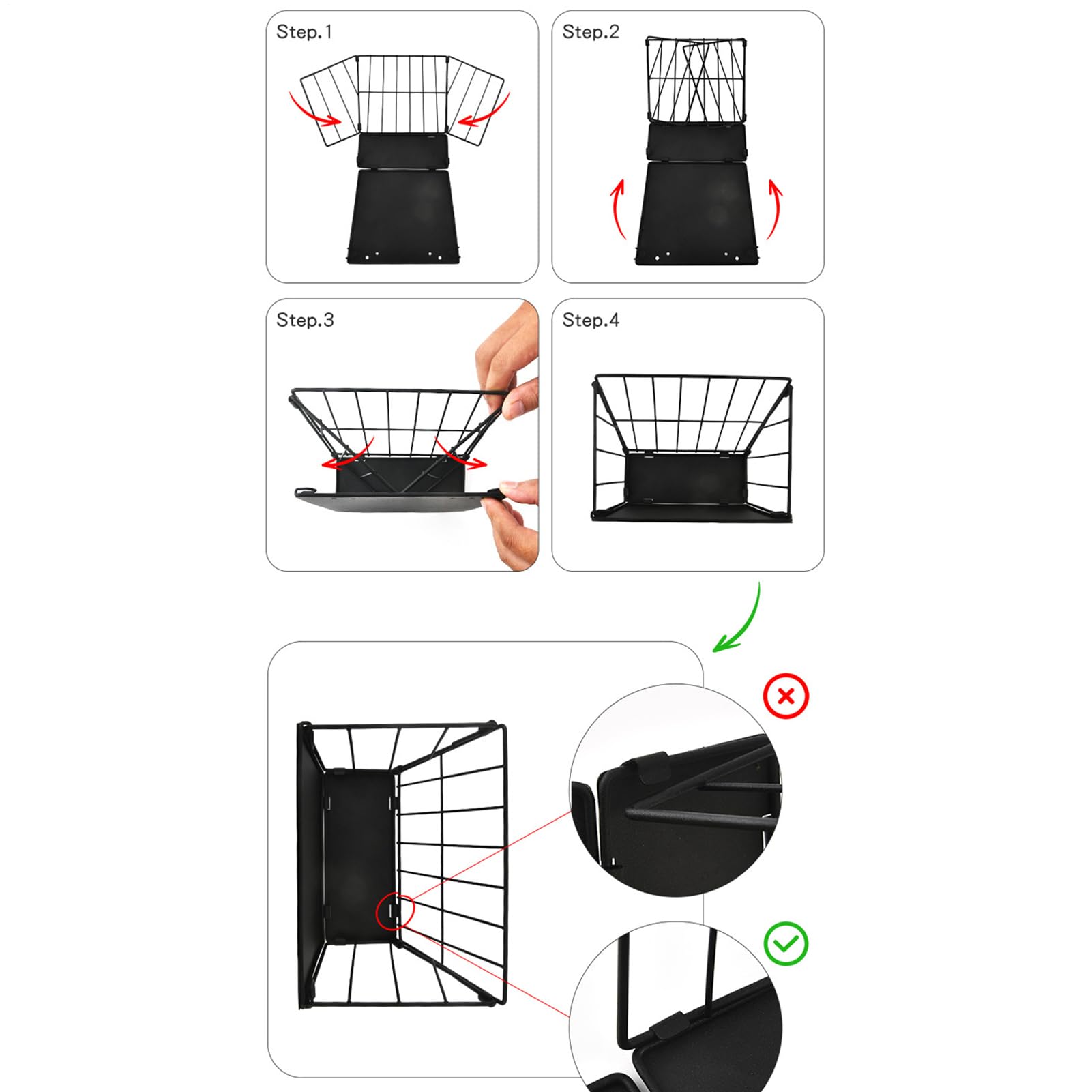 Râtelier à Foin pour Lapin,Rangement de Nourriture Pliable avec Crochet - Distributeur de Foin en Cadre Métallique pour Lapins | pour Alimentation Animaux de Compagnie Maison Cage Mur
