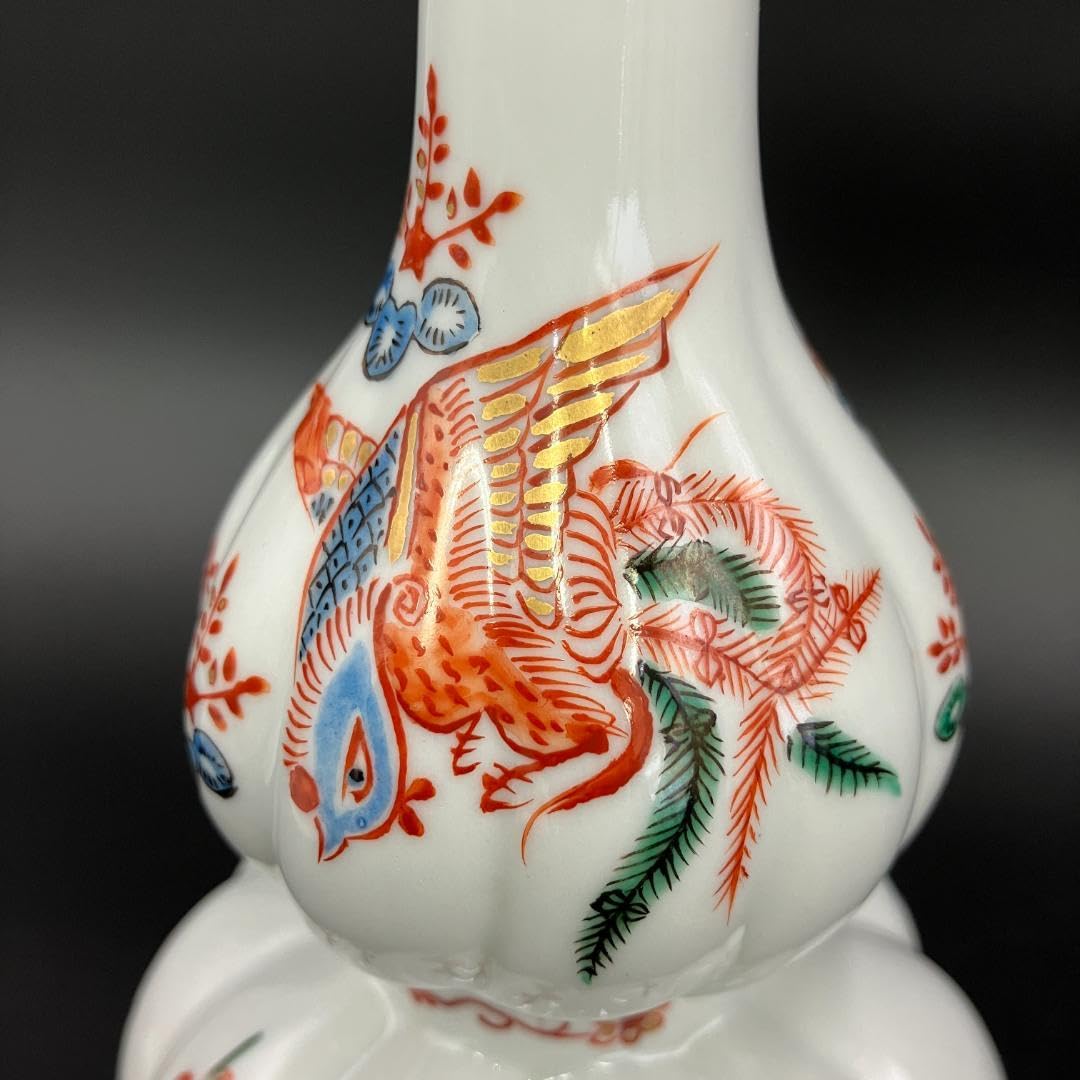 Amazon.co.jp: 柿右衛門様式 色絵瓢箪形徳利 花鳥鳳凰文 有田焼 酒器