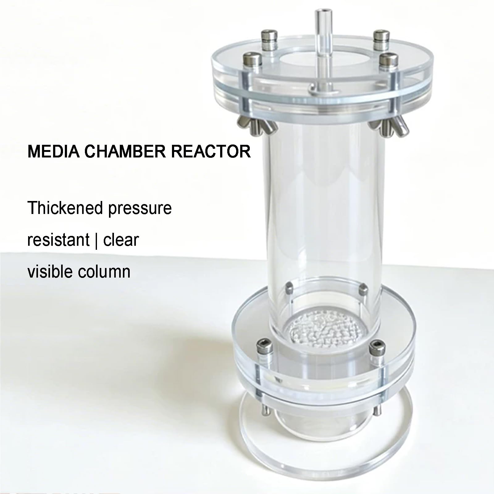 Reactor De Cámara De Medios Filtrantes, Columna De Intercambio Iónico, Columna Visible Acrílica, con Placa Filtrante, para Tratamiento De Agua De Laboratorio